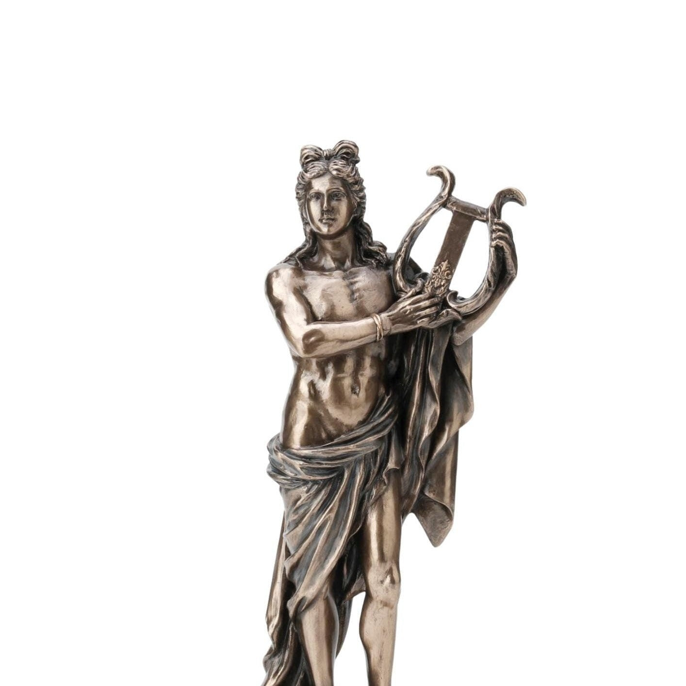 Apollo Bronze Statue: Greek God of Music, Healing, Archery (10.23 Inch)