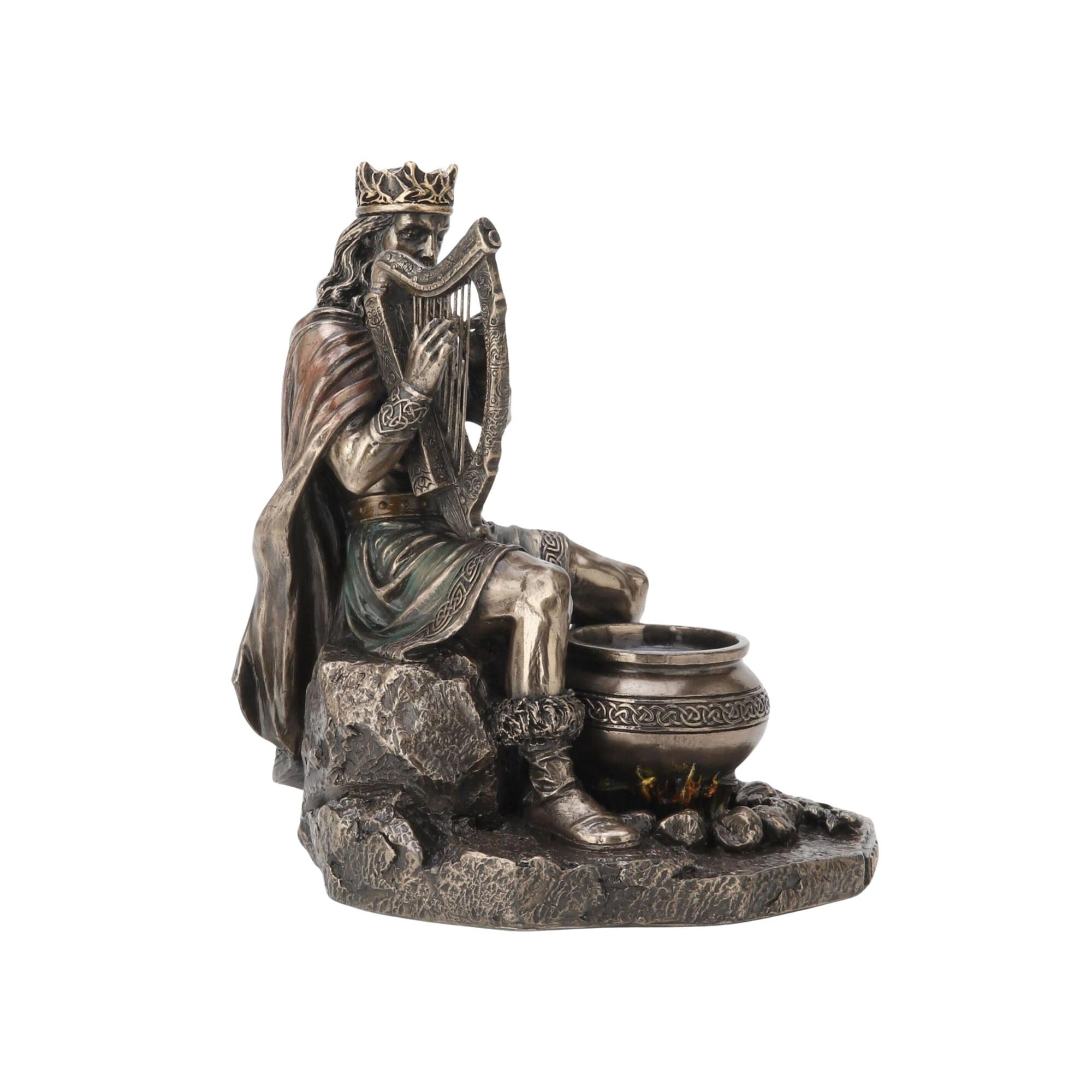 King Dagda Statue: Celtic Mythology Decor, Cold Cast Bronze