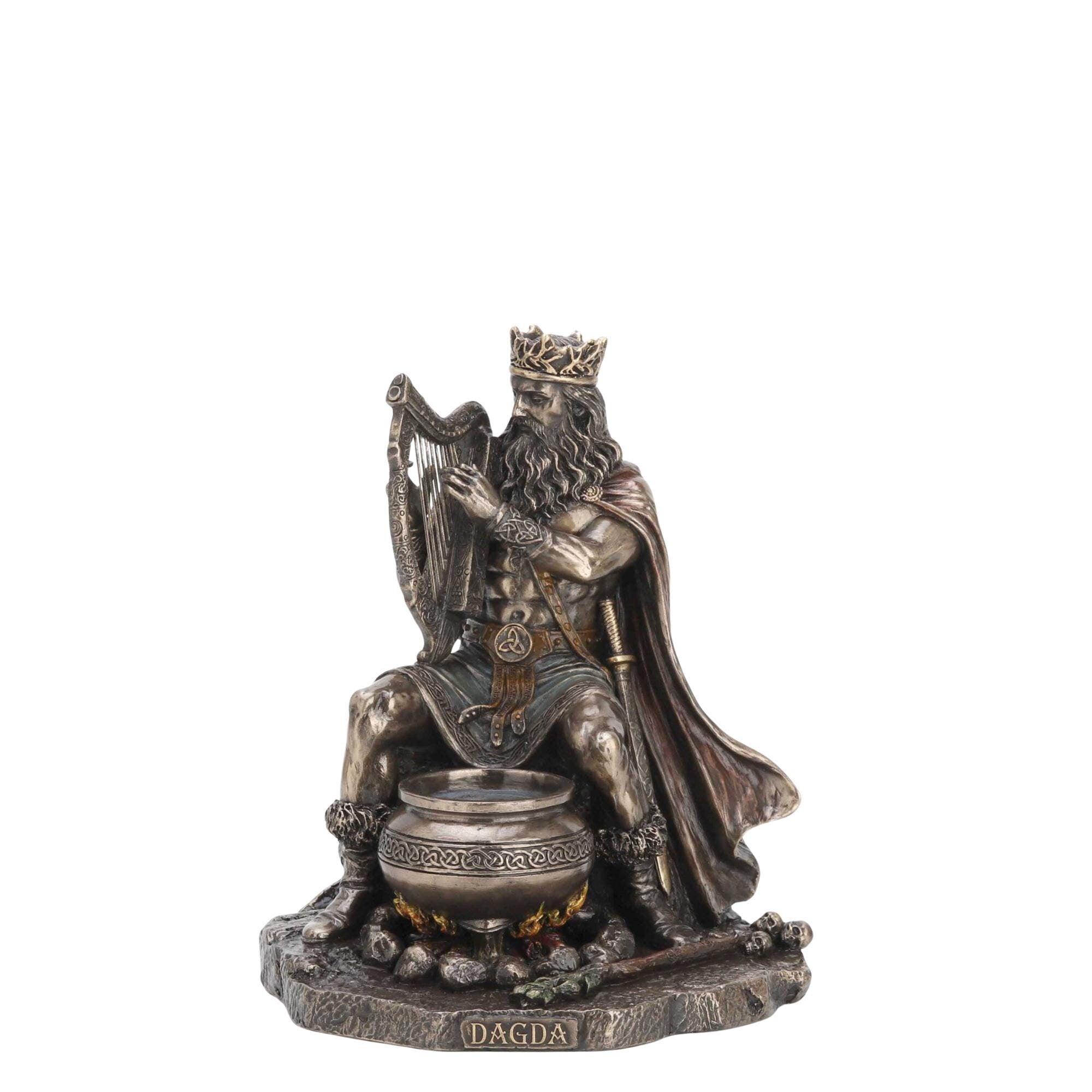 King Dagda Statue: Celtic Mythology Decor, Cold Cast Bronze