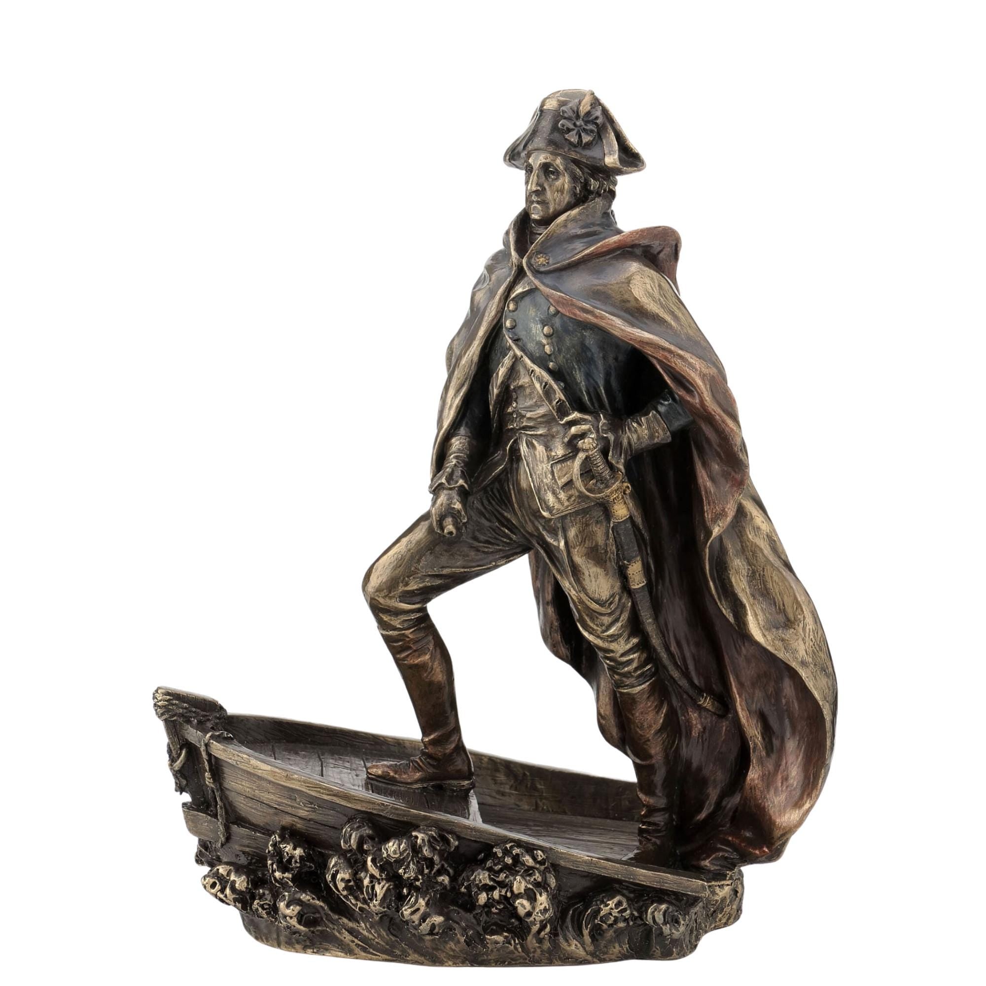 George Washington Crossing Delaware Cold Cast Bronze Sculpture
