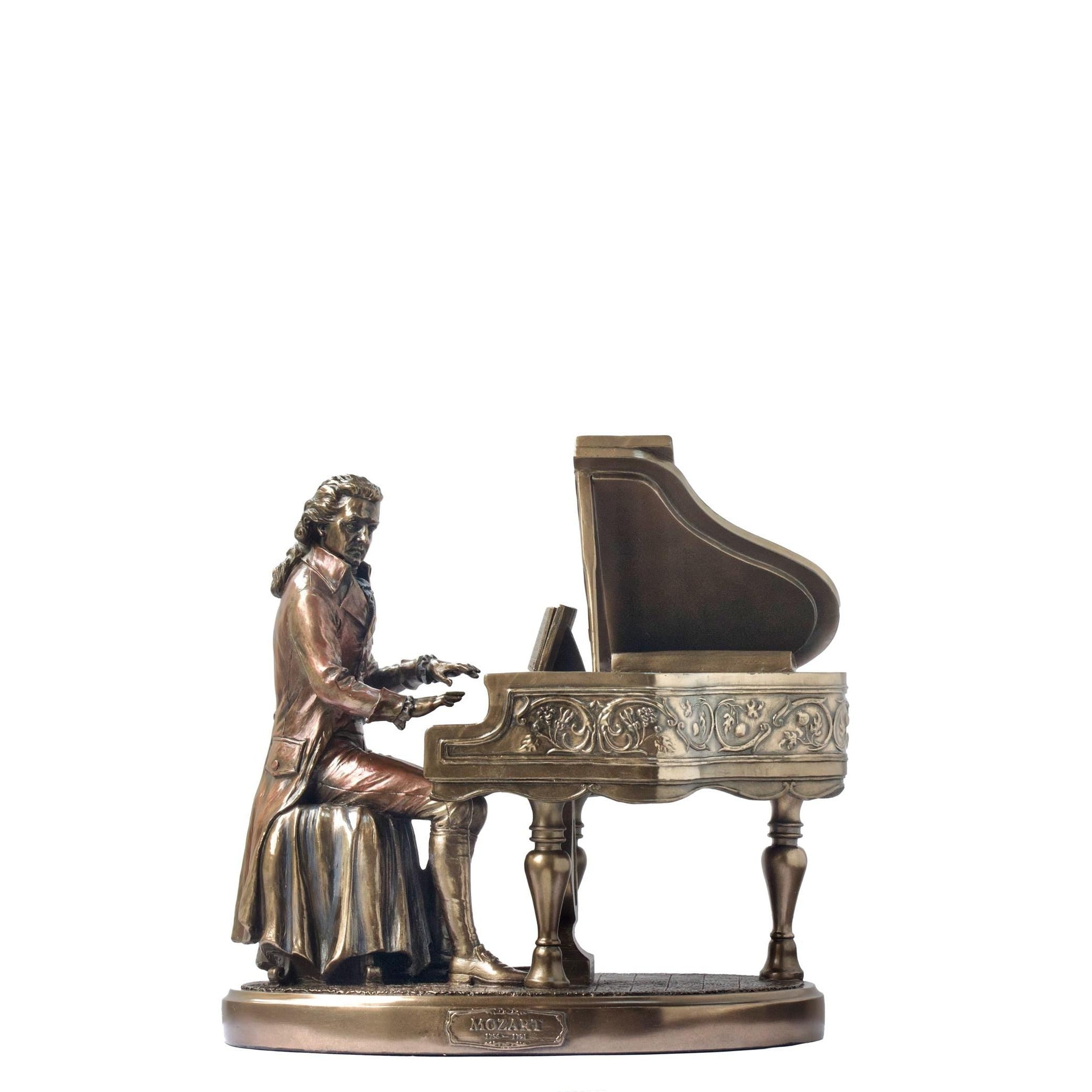 Mozart Statue Sculpture, Cold Cast Bronze Veronese Design