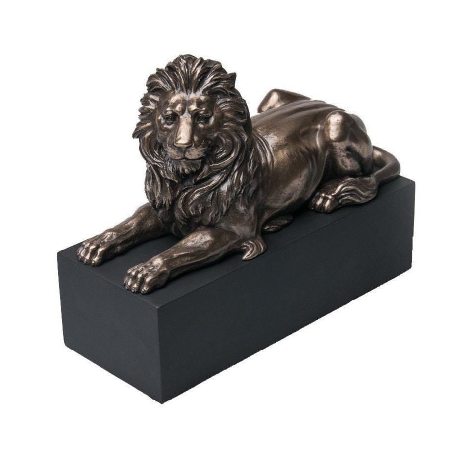 Bronzed Lion Statue