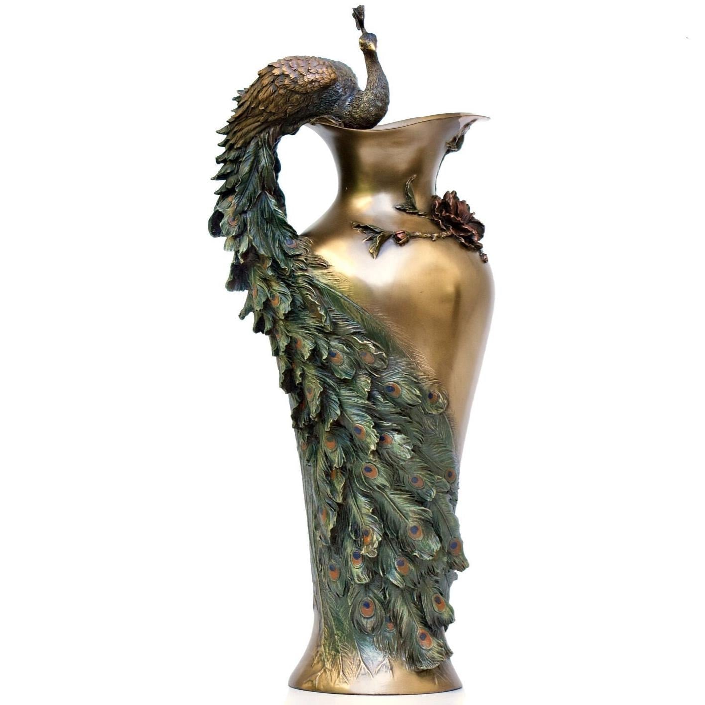 16.93 Art nouveau Peacock Vase