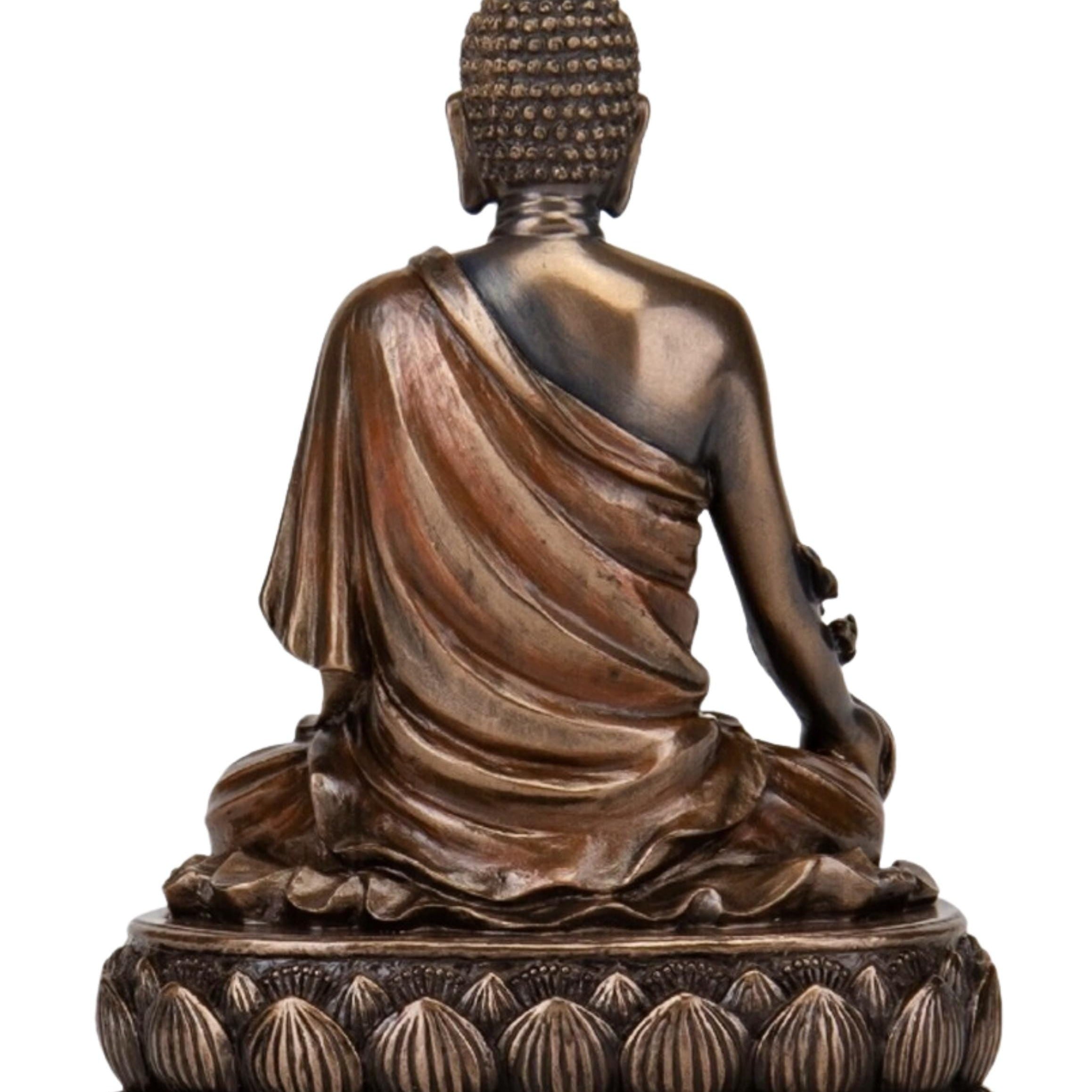 Bronze Finish Medicine Buddha Statue: Tibetan Altar Decor (6.3 in)