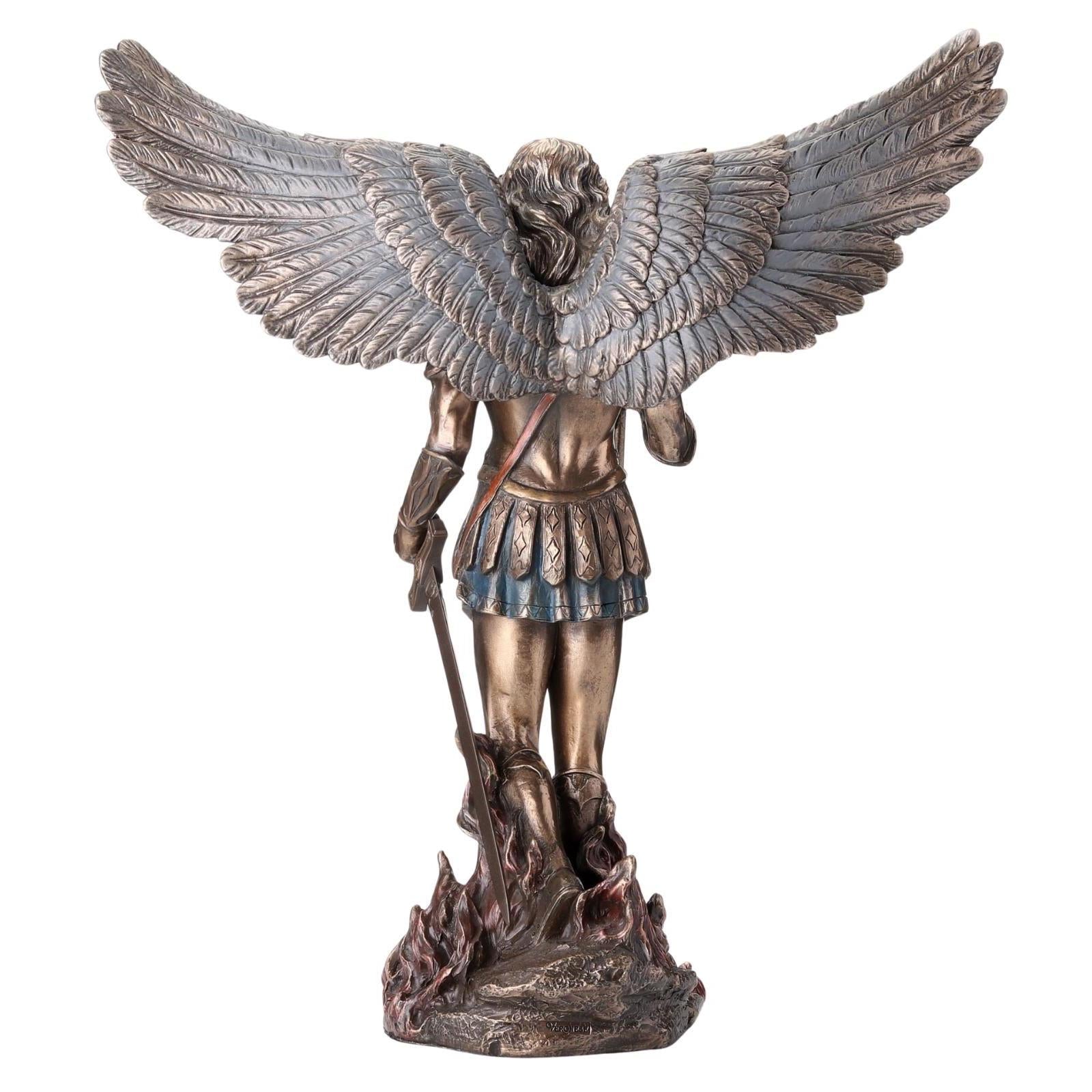 Archangel Saint Michael Holding Scepter and Sword Guardian Angel Figurine | Spiritual Decor