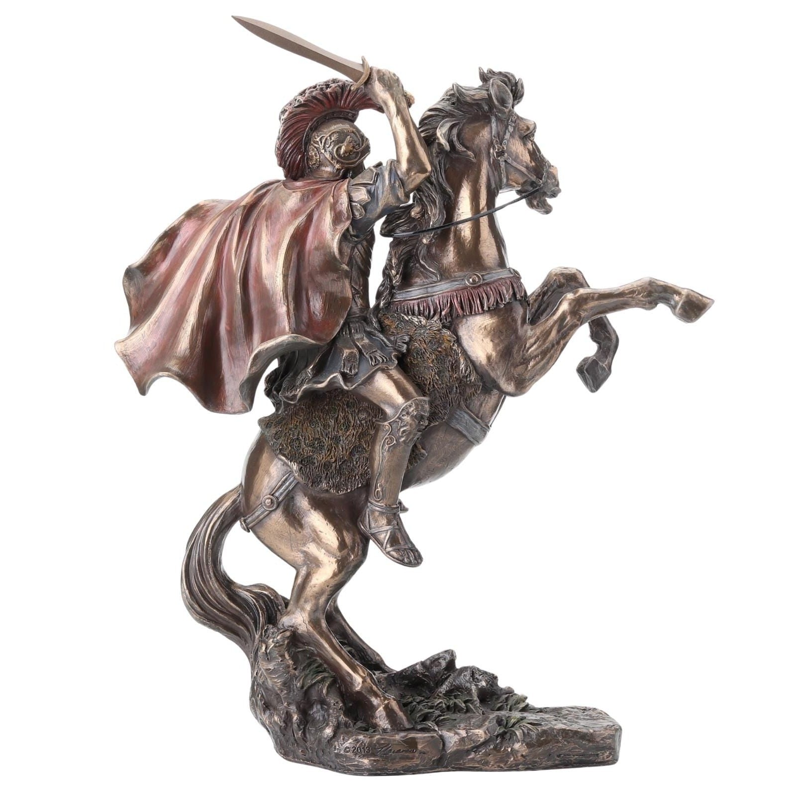 Alexander the Statue – Cold Cast Bronze Macedonian Warrior on Horse