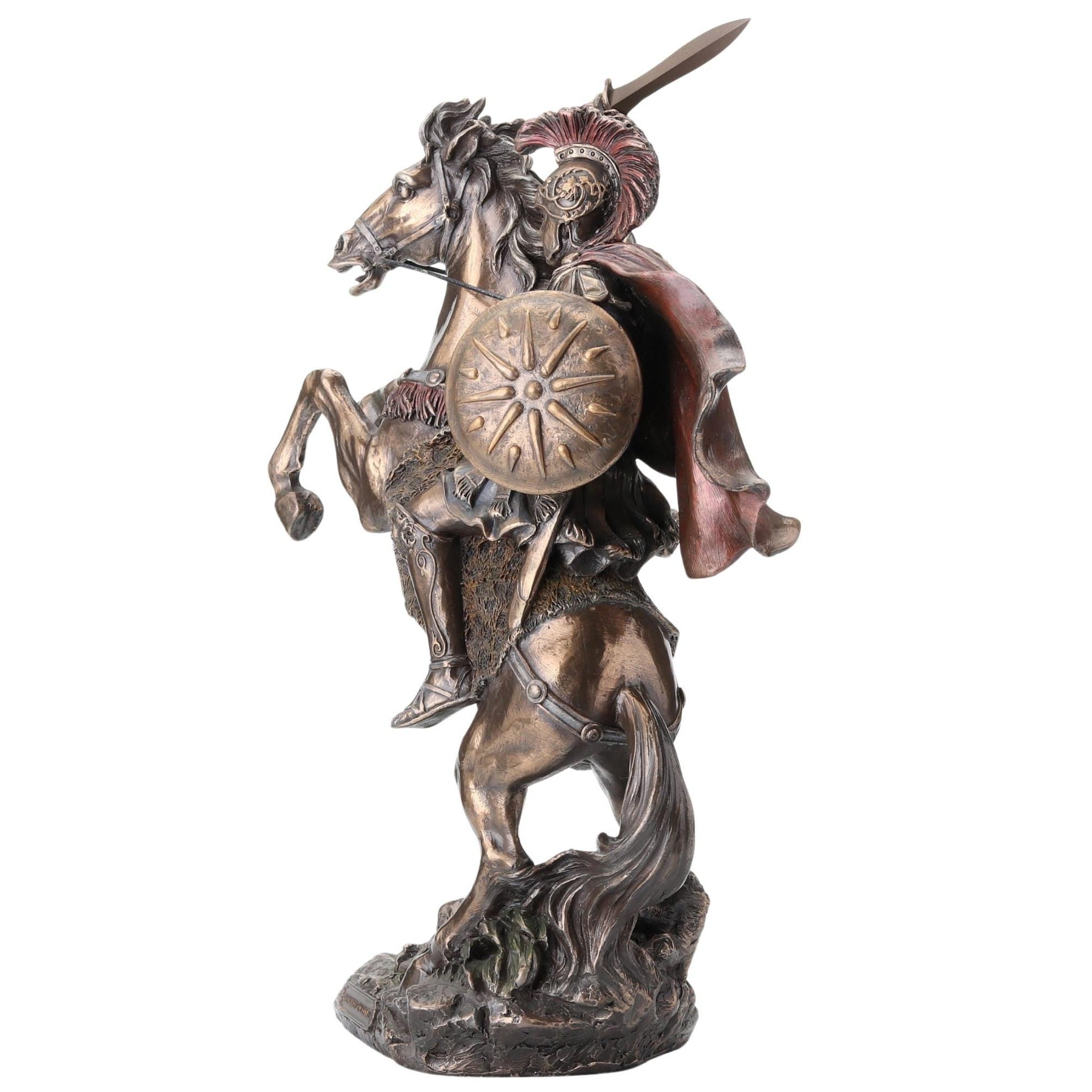 Alexander the Statue – Cold Cast Bronze Macedonian Warrior on Horse