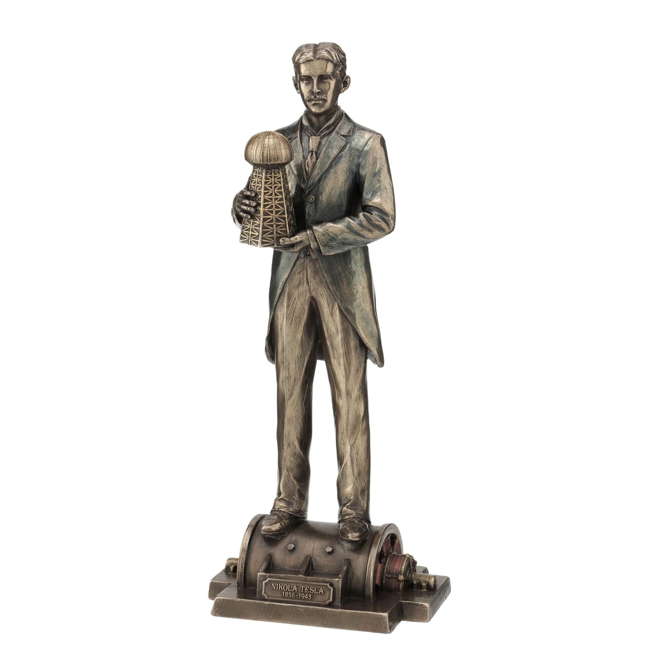Nikola Tesla Sculpture with Wardenclyffe Tower Model