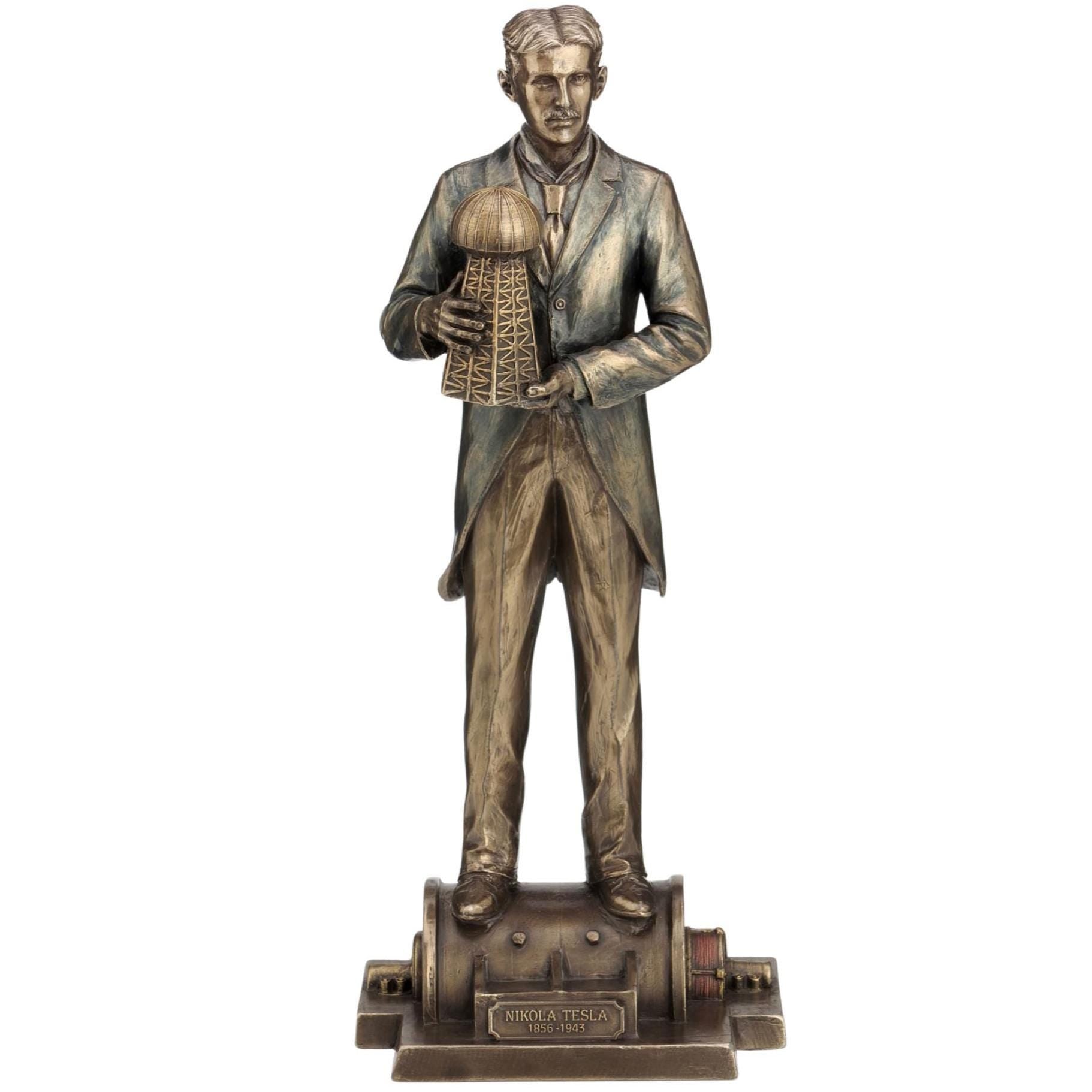 Nikola Tesla Sculpture with Wardenclyffe Tower Model