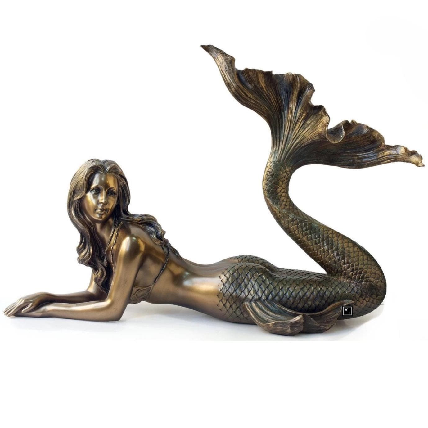 Large Lying Mermaid Statue