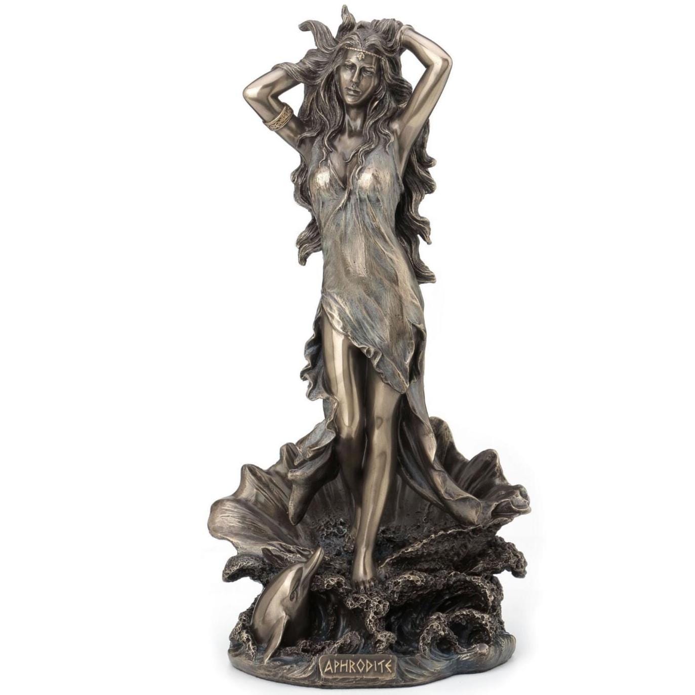 Bronze Aphrodite Figurine - Olympian Goddess of Love Sculpture