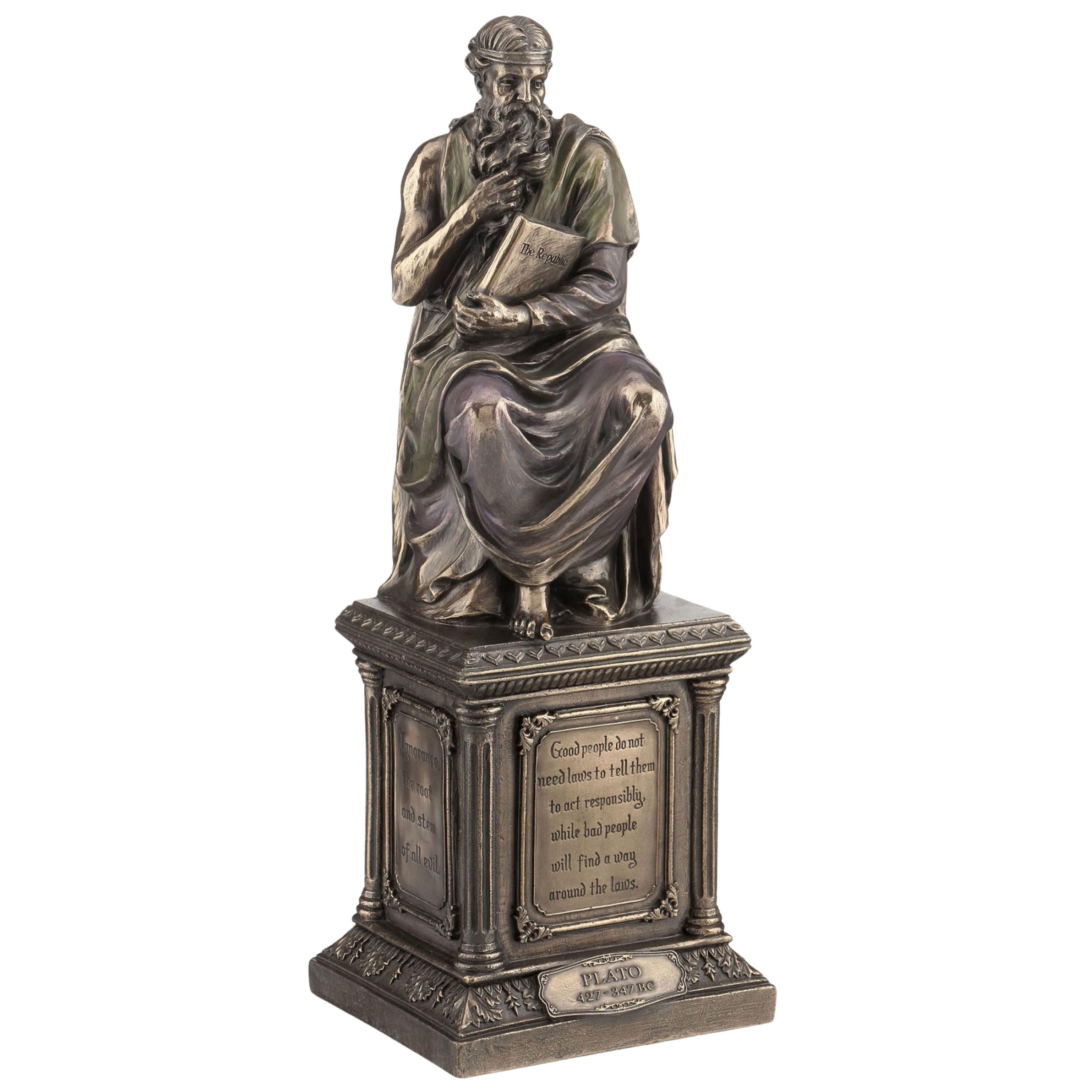 Greek Philosopher Sculptures Set | Socrates, Plato & Aristotle Statues