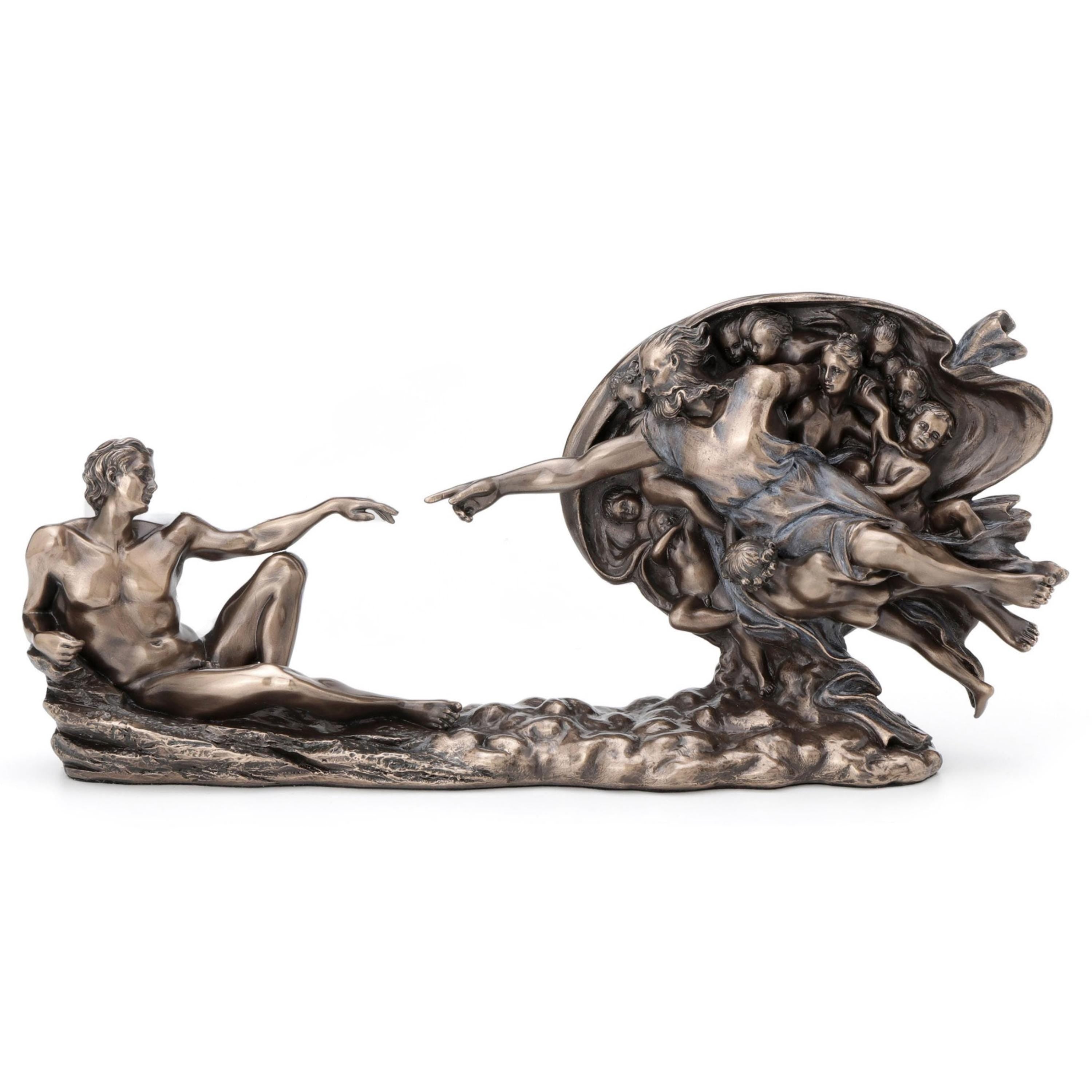 The Creation of Adam Sculpture Michelangelo Inspired Sistine Chapel