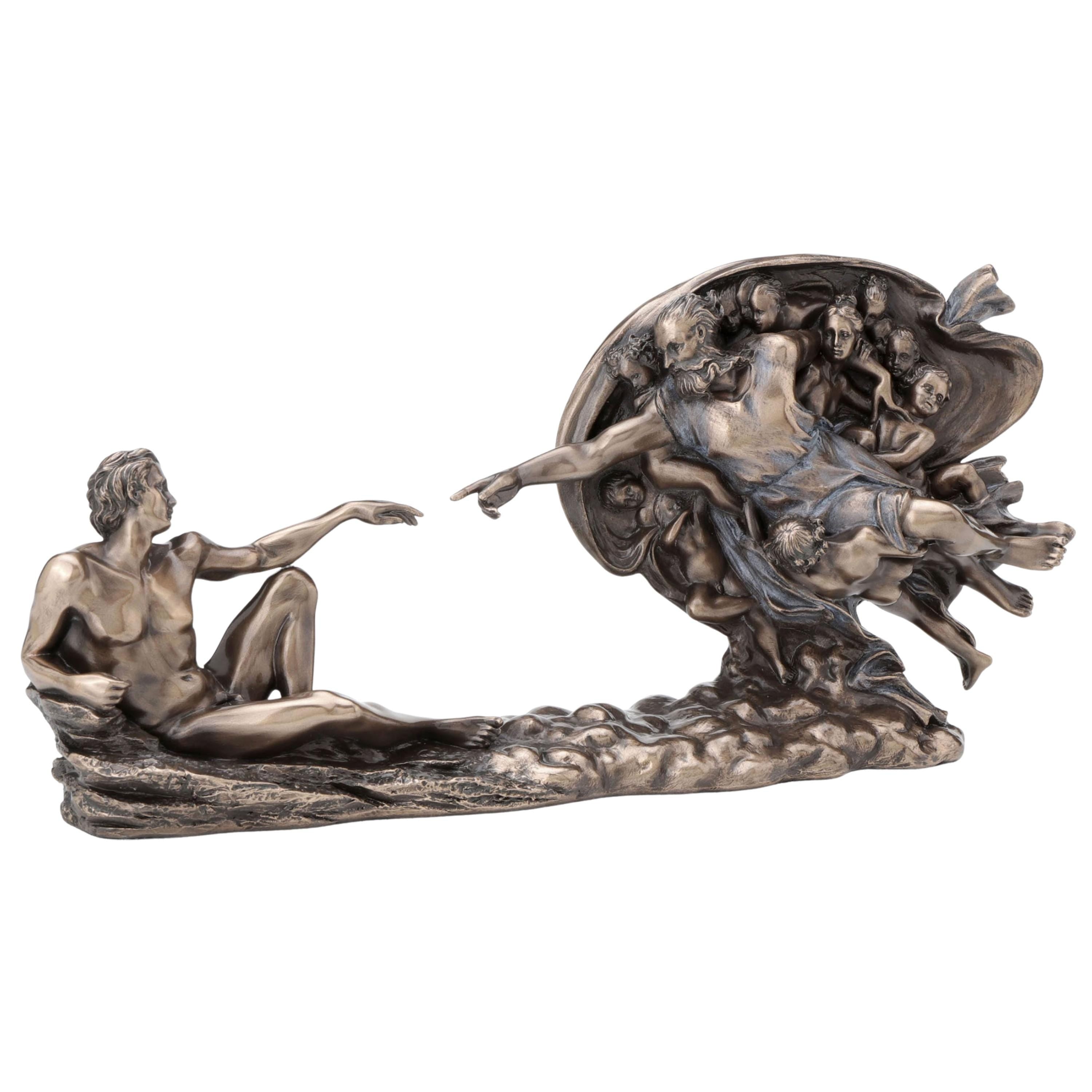 The Creation of Adam Sculpture Michelangelo Inspired Sistine Chapel