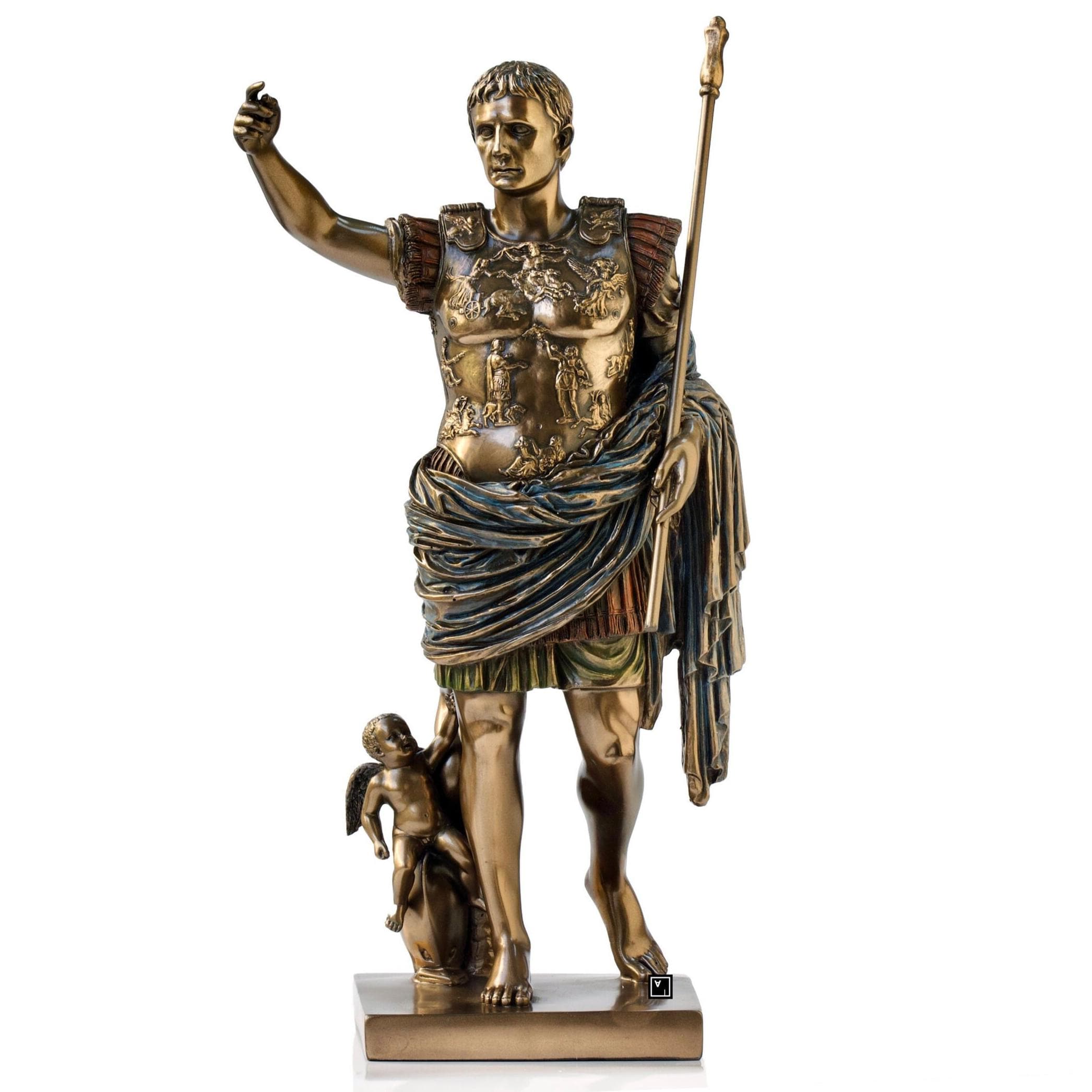 Augustus of Prima Porta Statue: Cold Cast Bronze Figurine