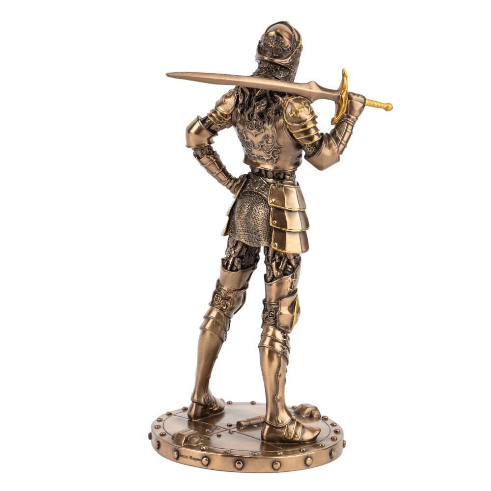 Steampunk Iron Maiden Knight Female Cold Cast Bronze Sculpture