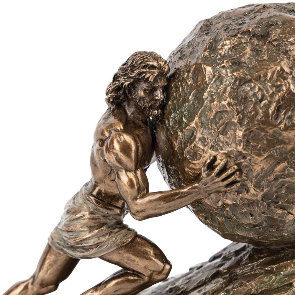 Sisyphus And His Eternal Punishment Statue