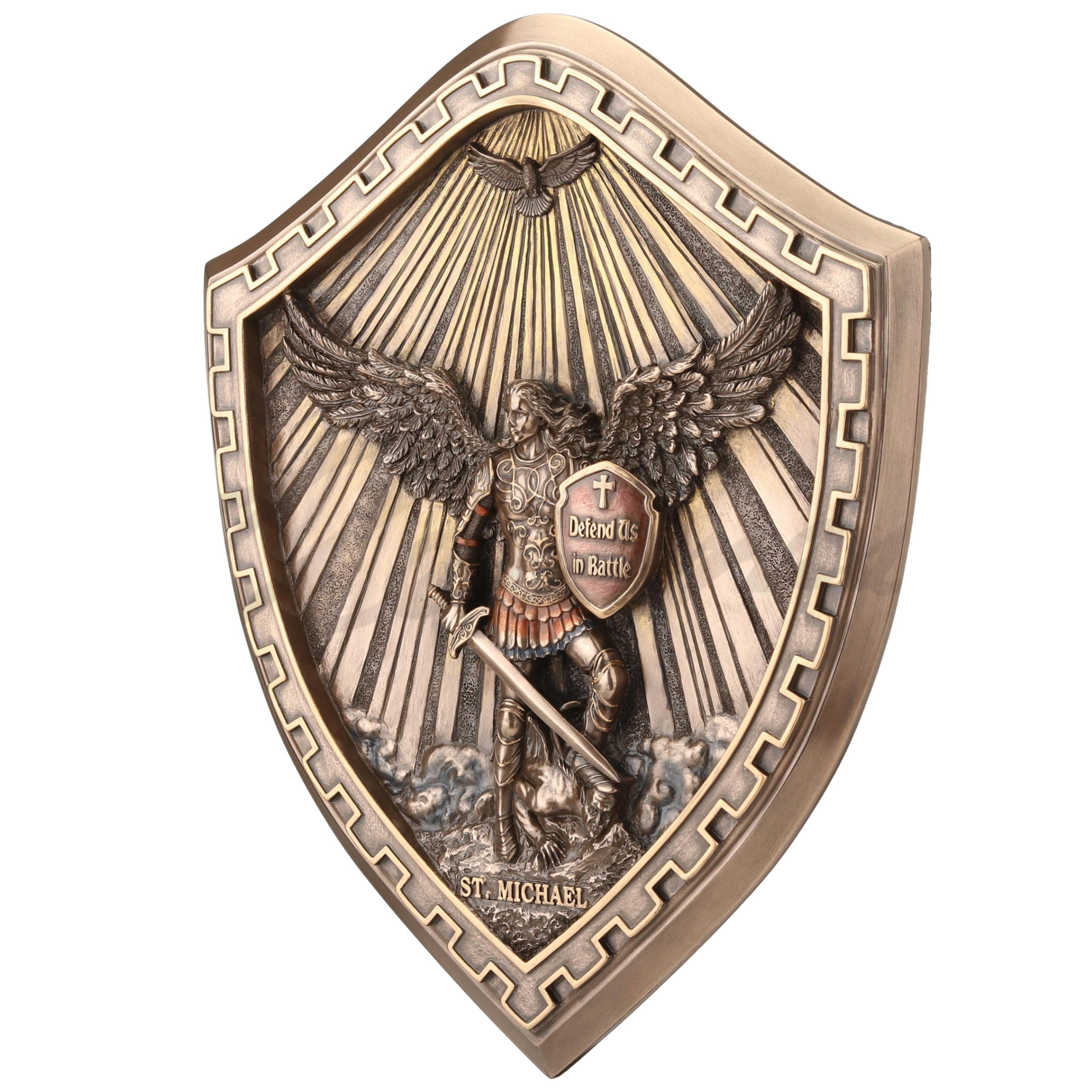 Saint Michael Crested Shield Wall Plaque