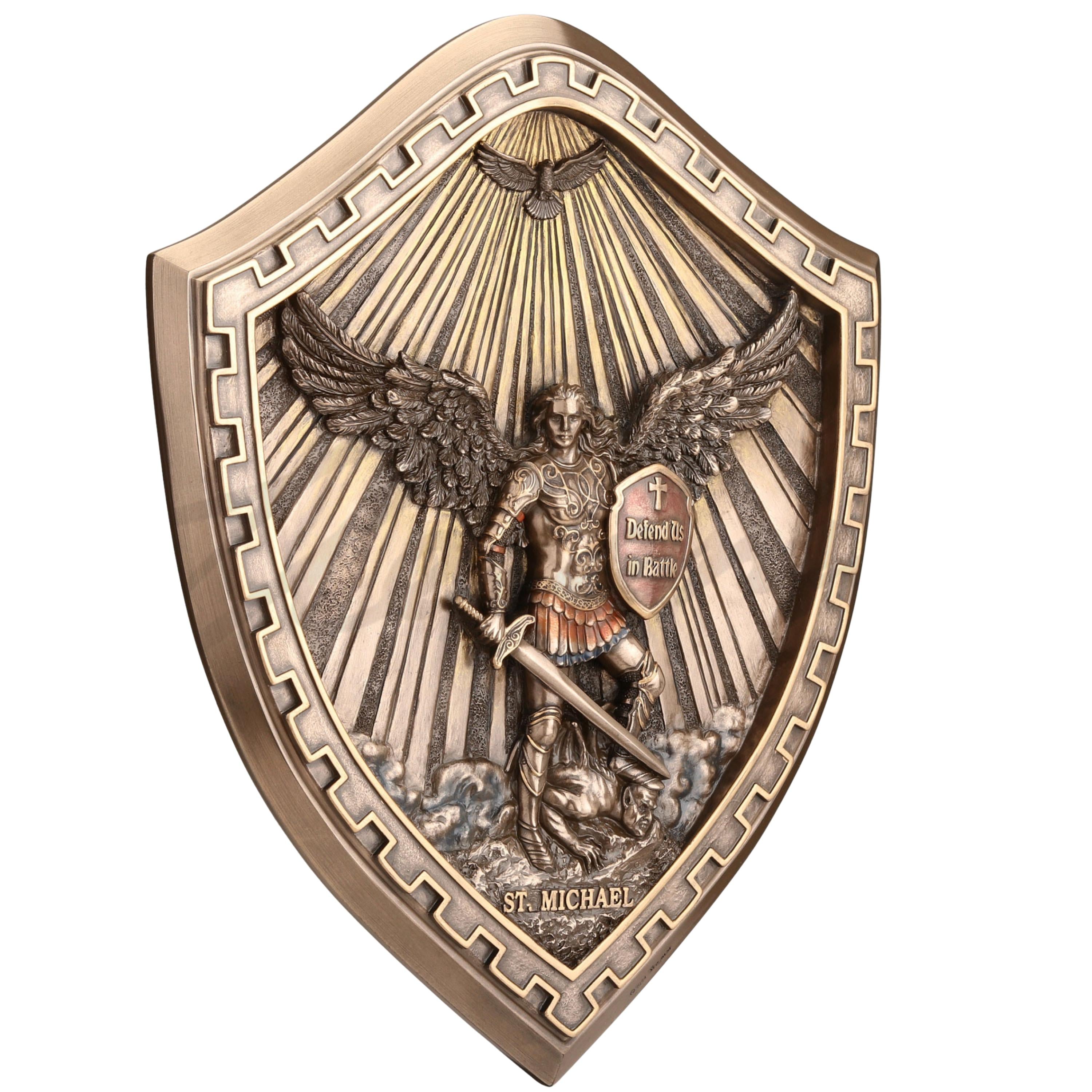 Saint Michael Crested Shield Wall Plaque