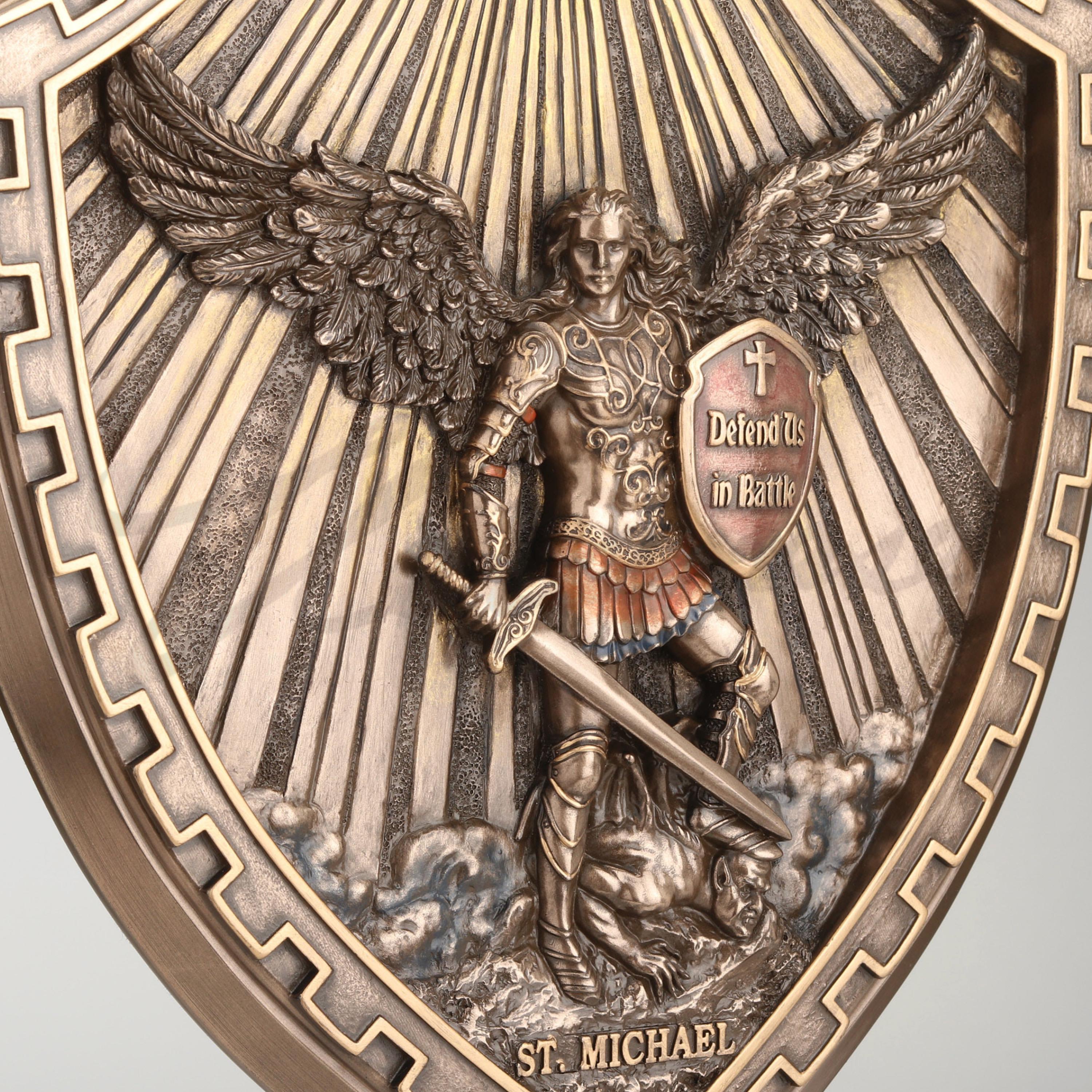 Saint Michael Crested Shield Wall Plaque
