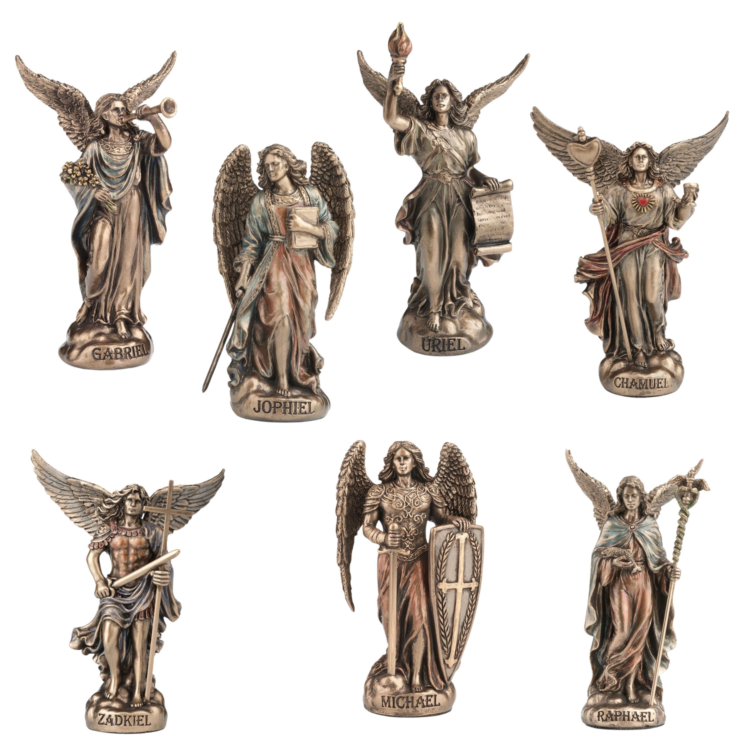 Seven Archangels Statue Set, Christian Religious Sculpture Collection