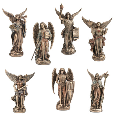 Seven Archangels Statue Set, Christian Religious Sculpture Collection