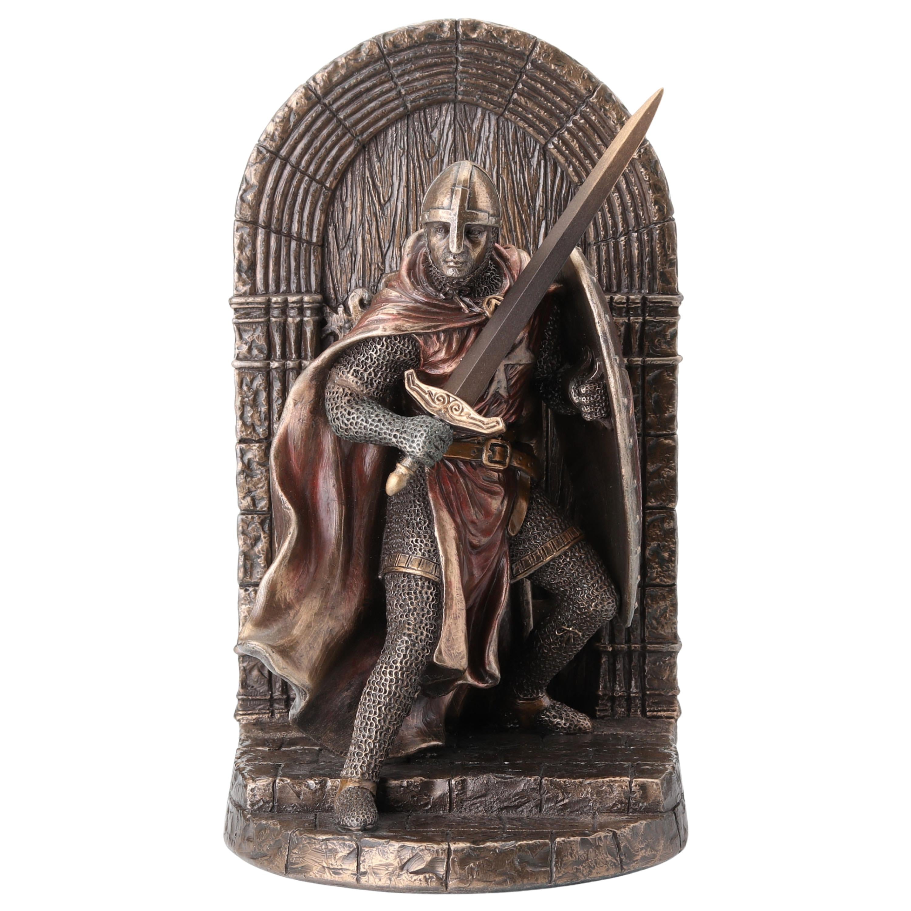 Maltese Crusader Bookend Bronze Knight Statue(single)