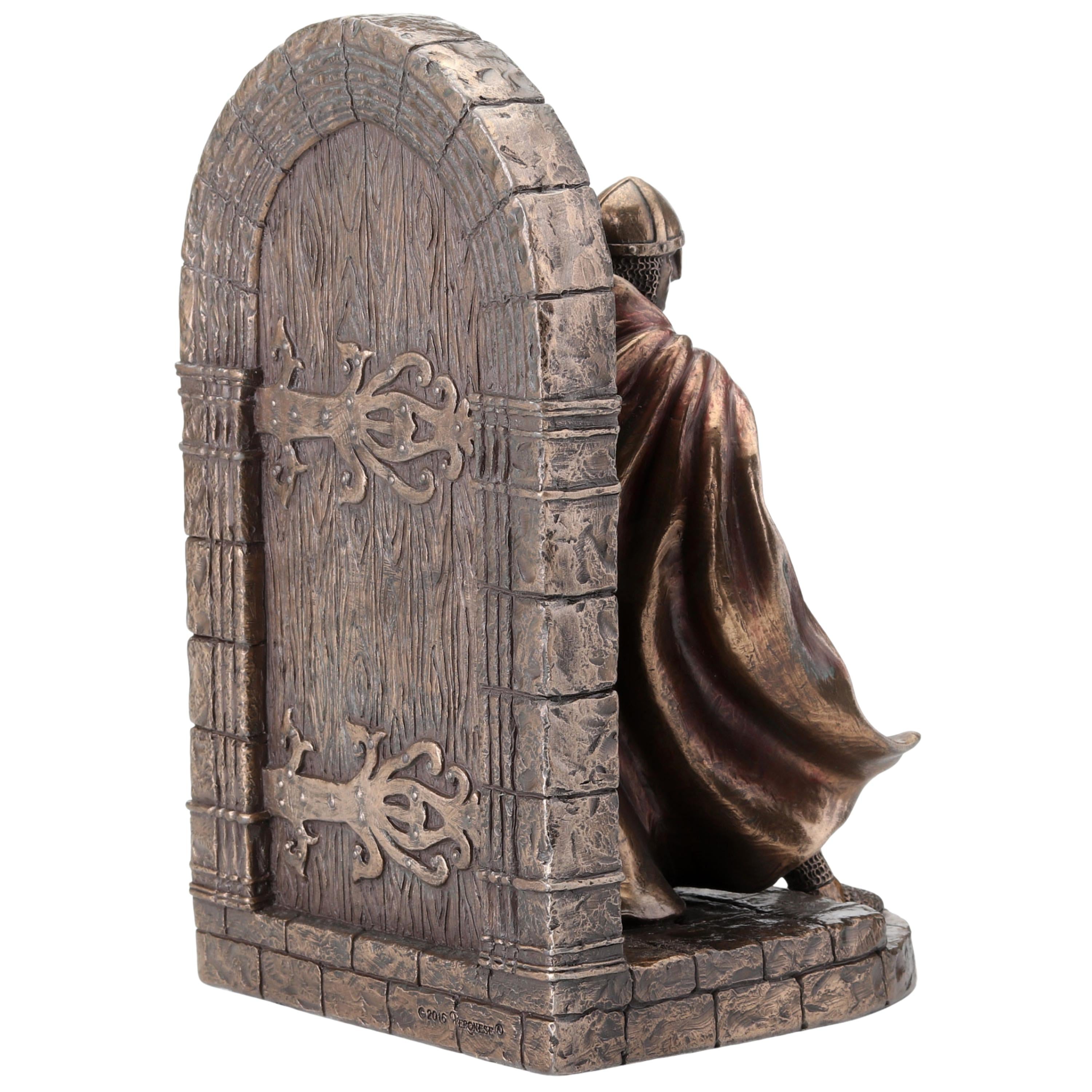Maltese Crusader Bookend Bronze Knight Statue(single)