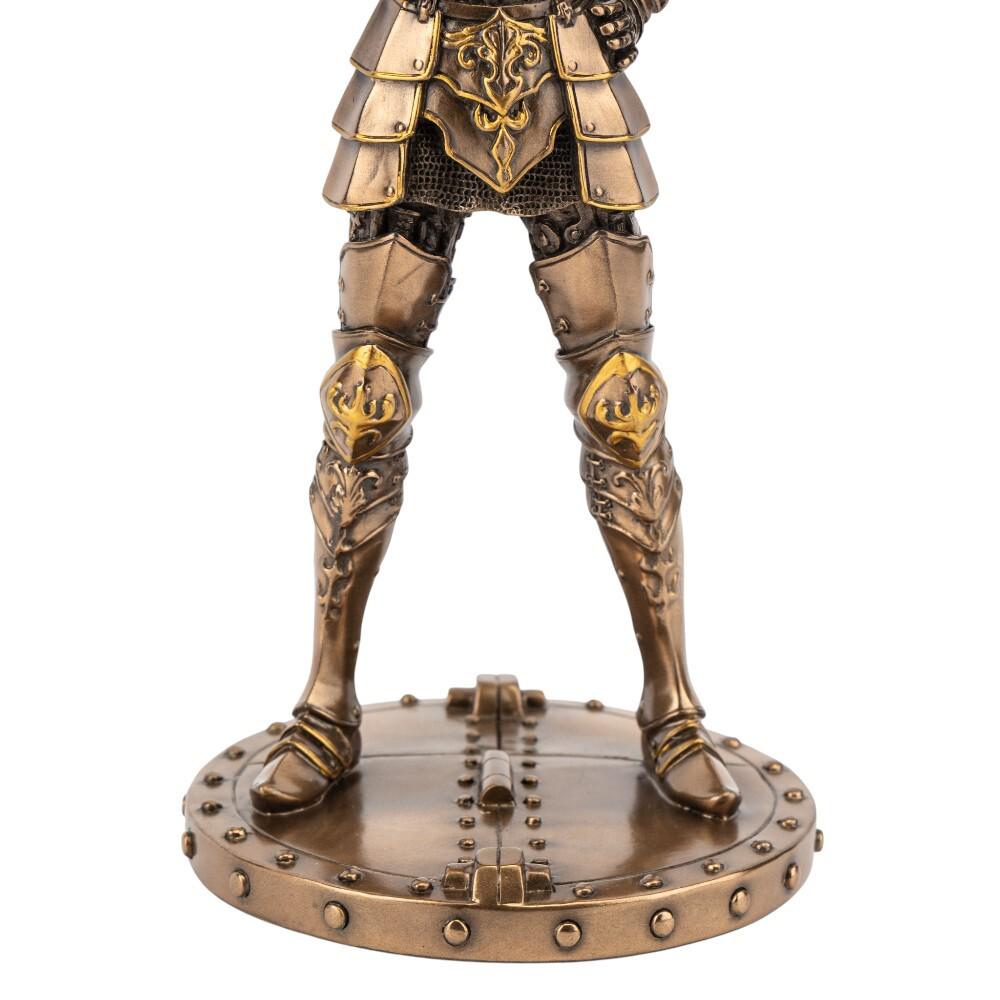 Steampunk Iron Maiden Knight Female Cold Cast Bronze Sculpture
