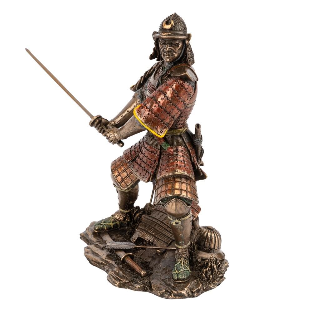 Samurai Statue Bushido Warrior with Katana Japanese Warrior Sculpture