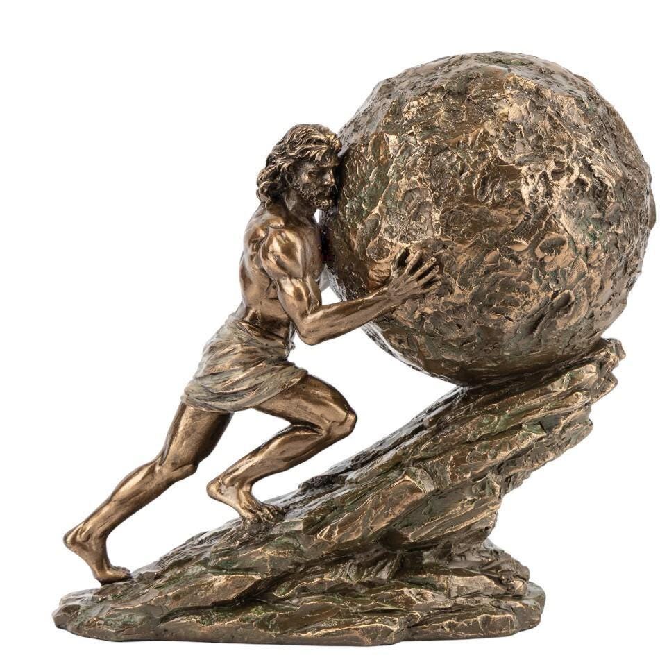Sisyphus And His Eternal Punishment Statue