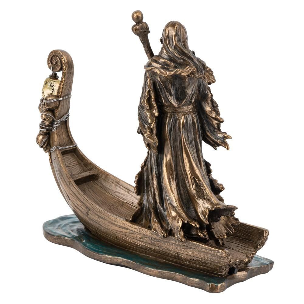 Charon Ferryman of the River Styx Statue. Death Guardian of the Underworld Sculpture
