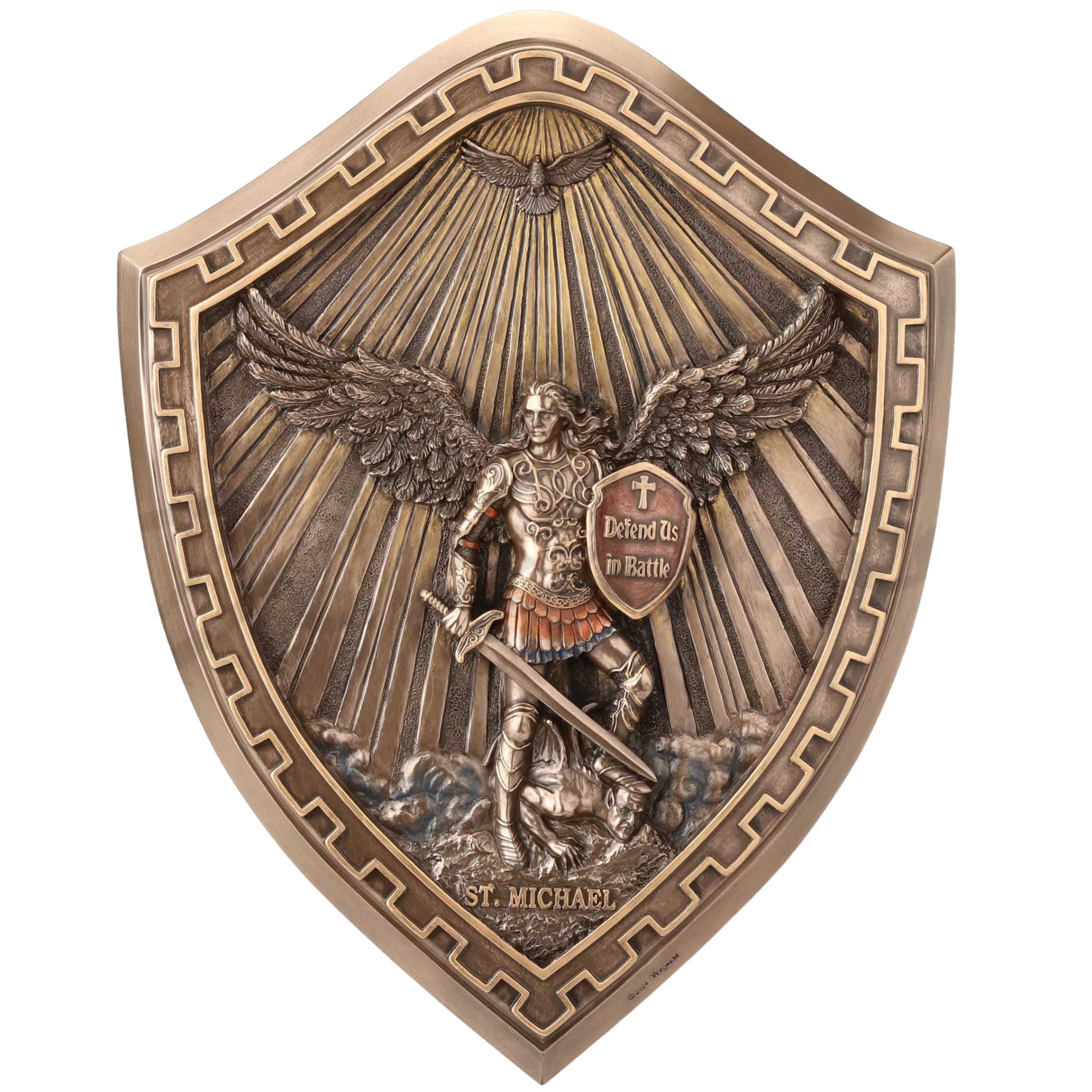 Saint Michael Crested Shield Wall Plaque