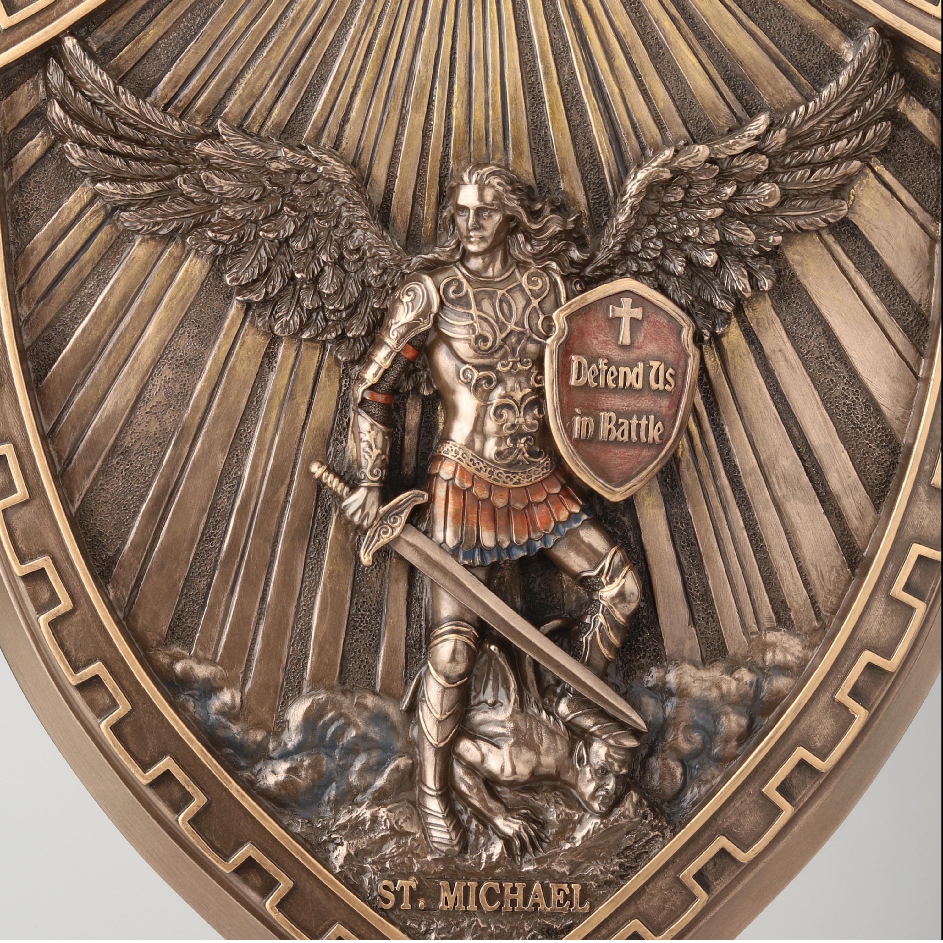 Saint Michael Crested Shield Wall Plaque
