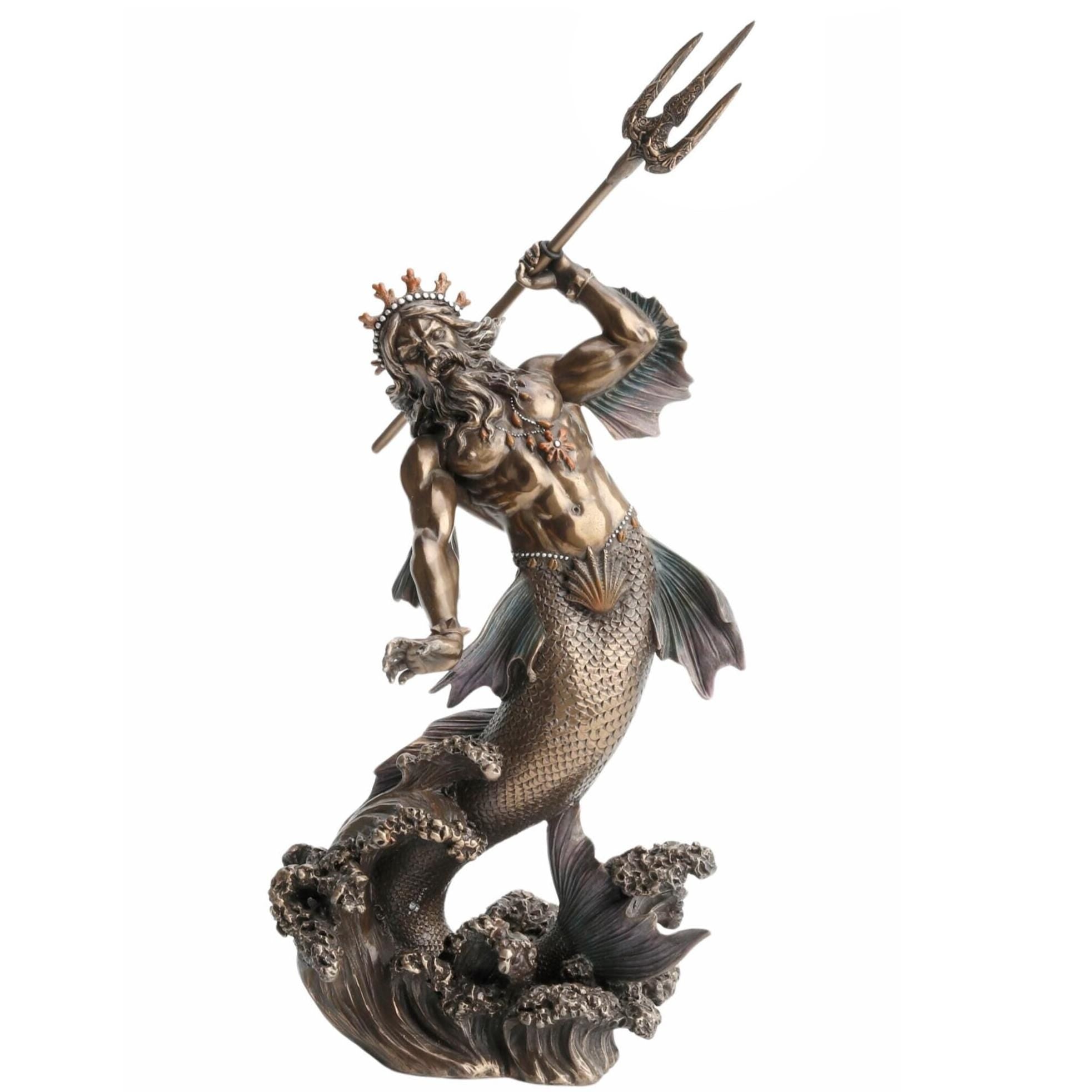 Poseidon Statue Figurine Sculpture.Ancient Greek Gods. Twelve Olympians.goddes of the sea
