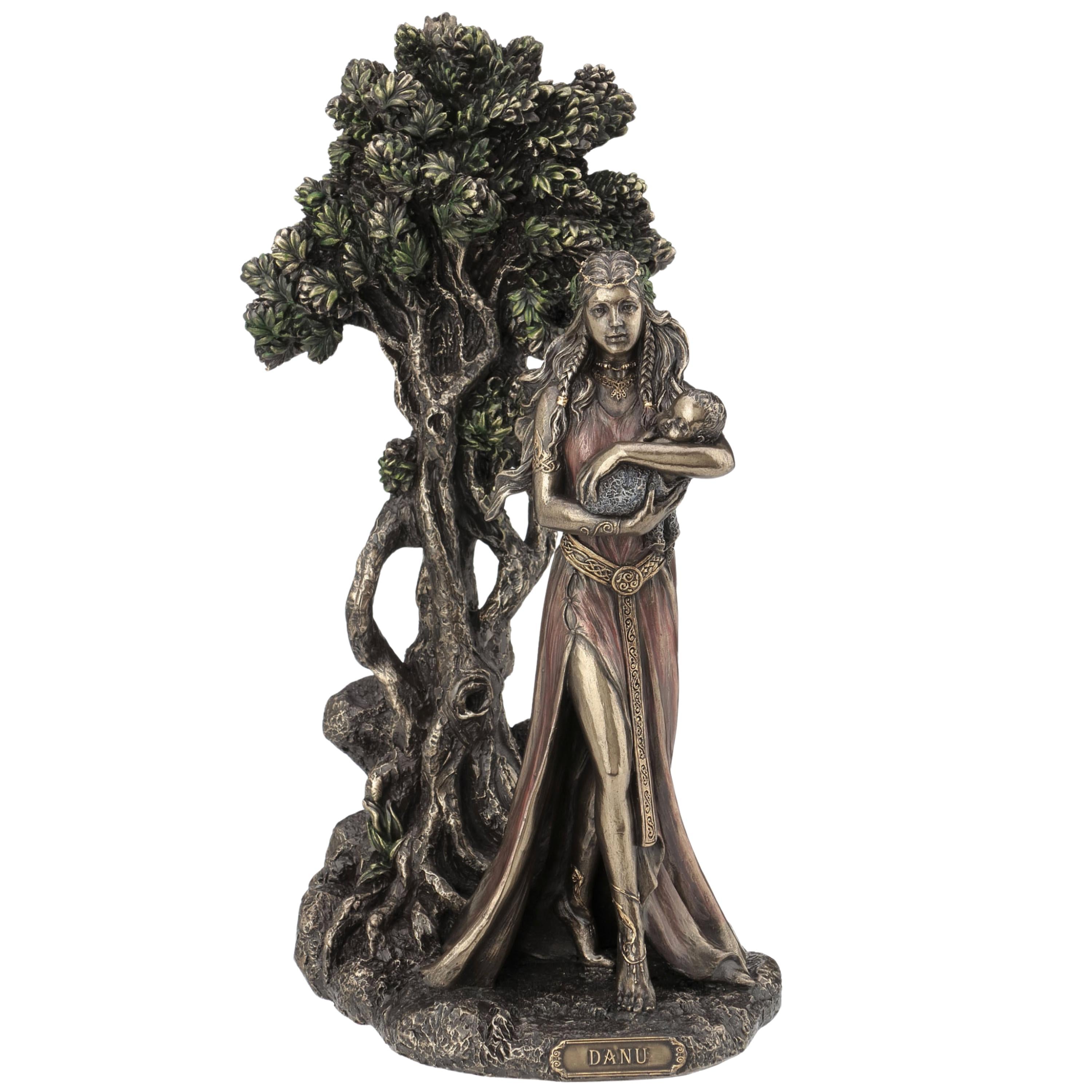 Celtic Goddess Danu Statue: Matriarch Deity with Tree, Motherhood Symbol