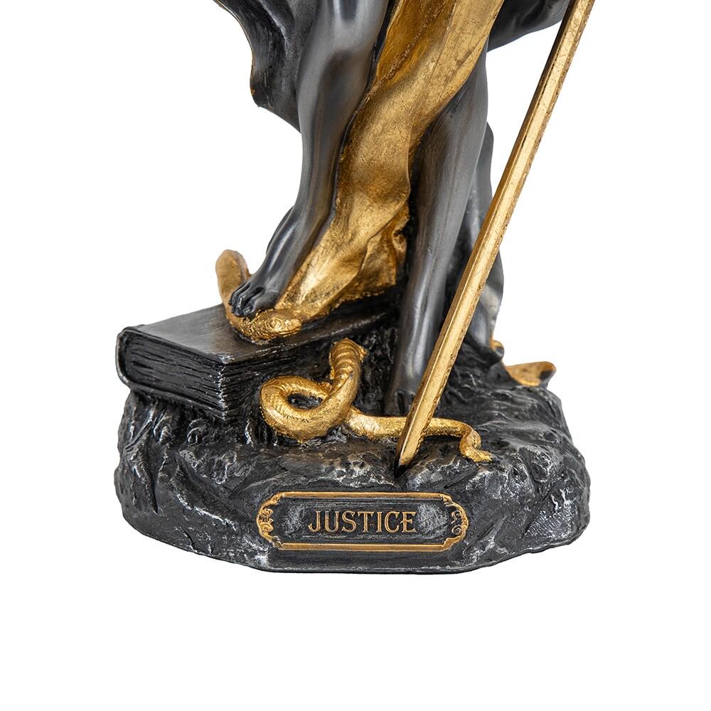 Justice Statue with Gold Tone 29 cm/11.42 inches