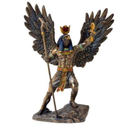 Cold Cast Bronze Egyptian Sun God Ra Statue