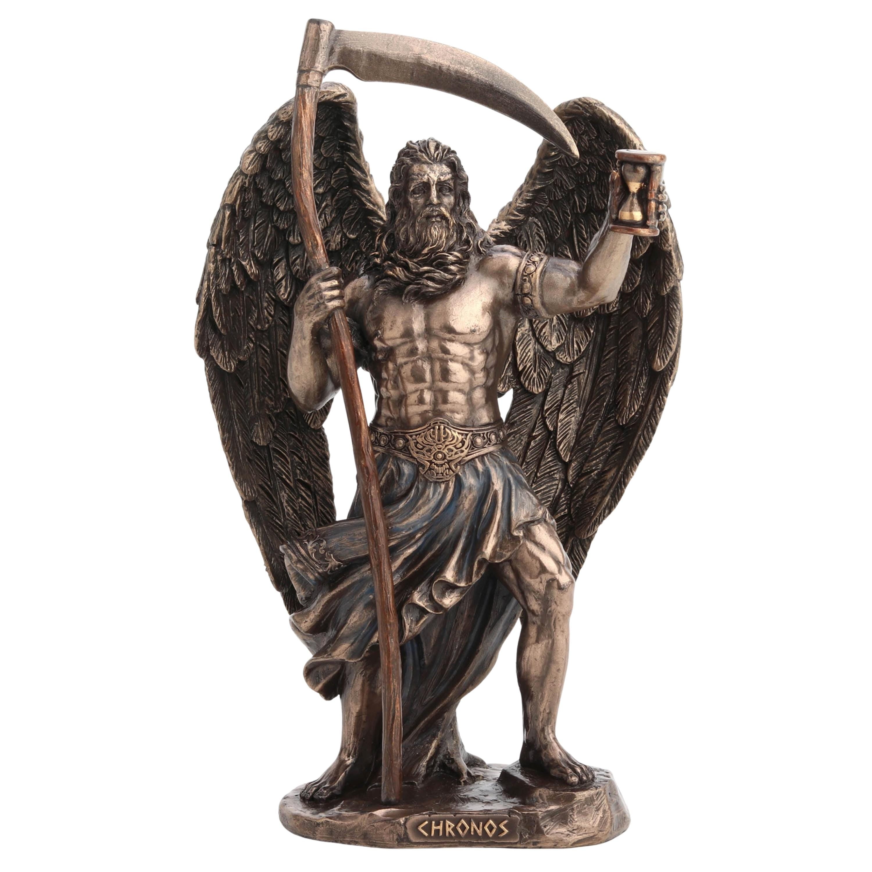 Chronos God of Time Statue, Greek Titan Sculpture, Bronze Mythology Decor