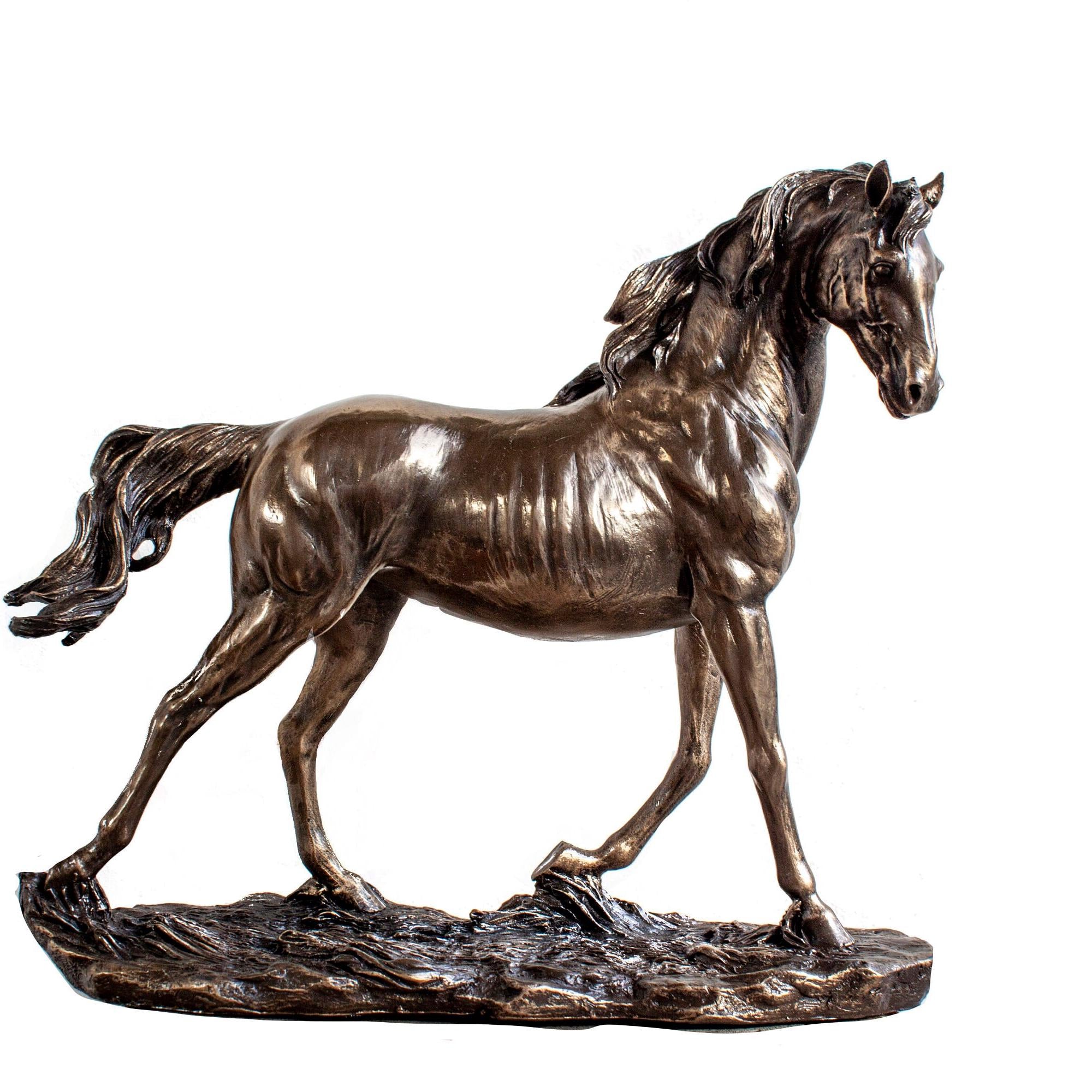 Galloping Stallion Horse Statue
