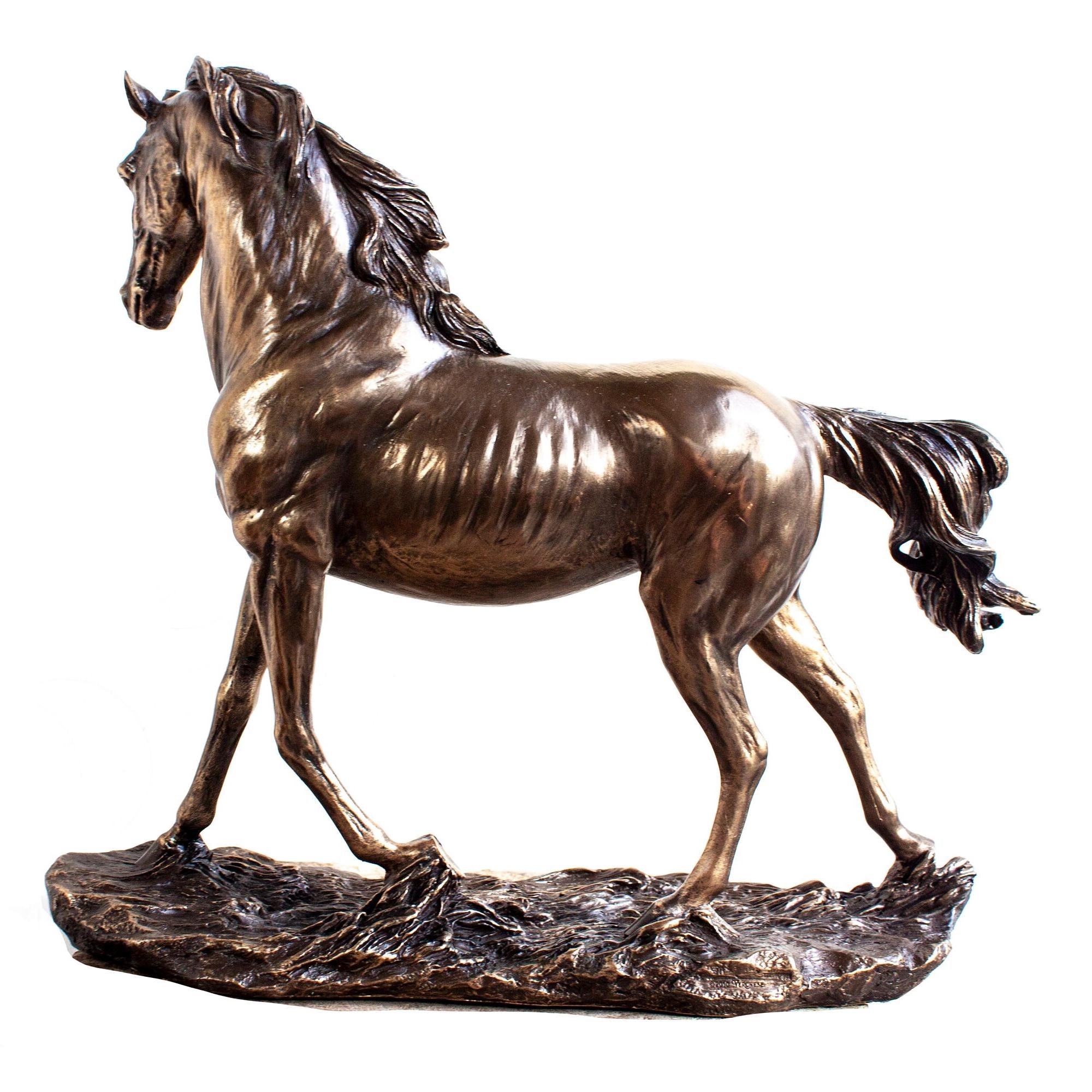 Galloping Stallion Horse Statue