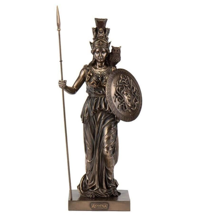 Large (20 Inc) Athena Standing with Spear Statue