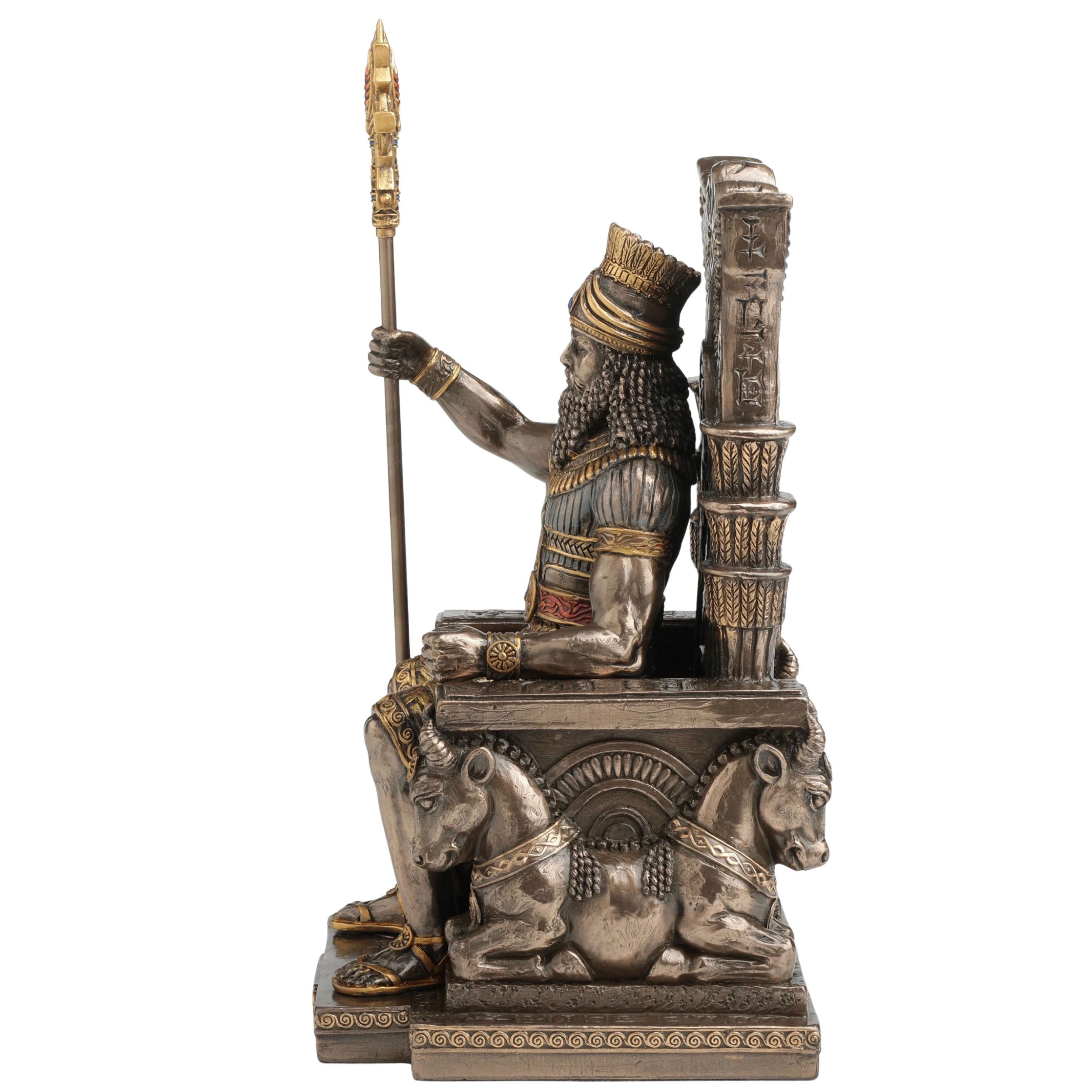 Enlil Mesopotamian God of Air Statue, Ancient Sumerian Sculpture, Pagan Altar Decor, Mythology Gift