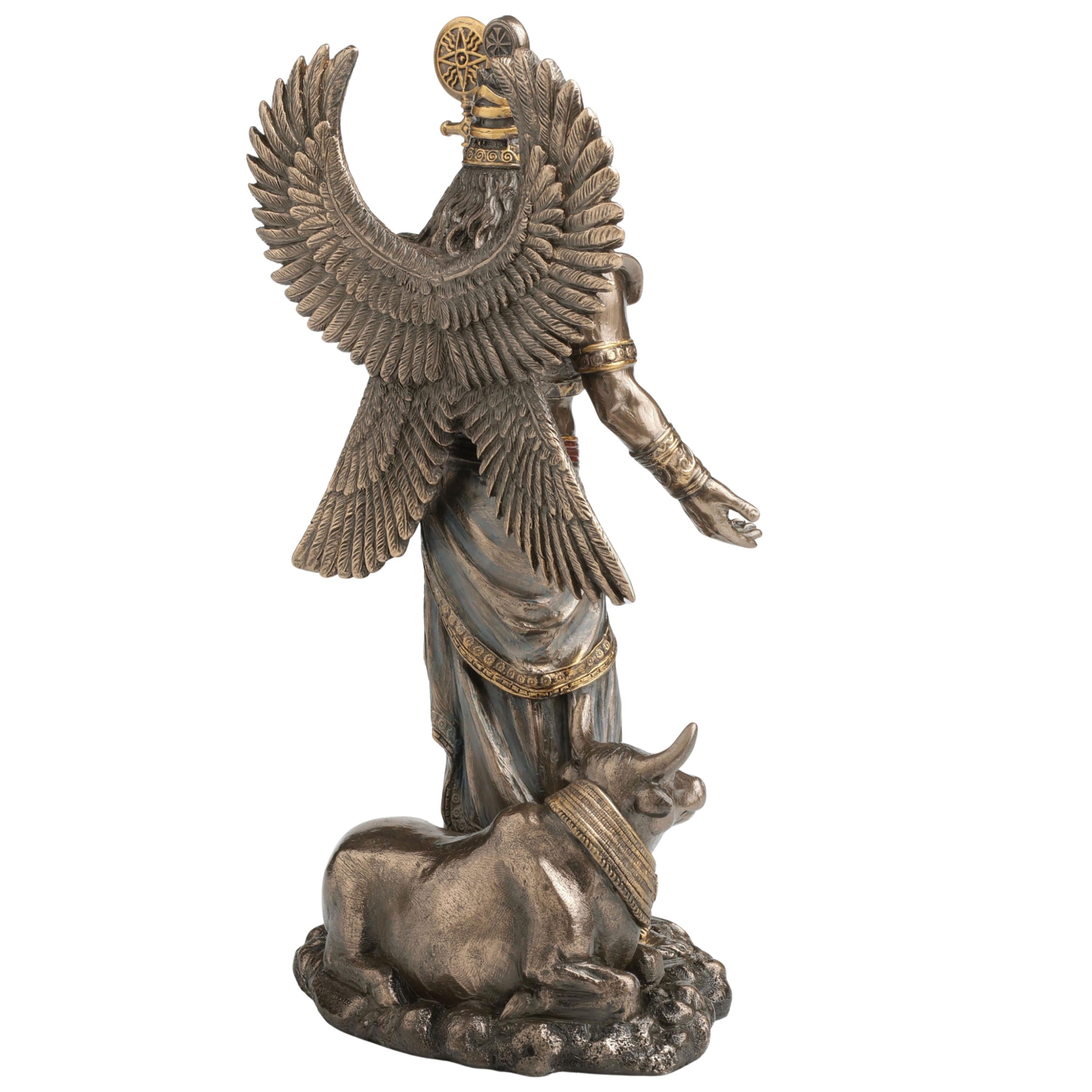 Anu Mesopotamian King of Gods Statue, Cold Cast Bronze Figurine, Ancient Sumerian Sky God Sculpture, Pagan Altar Decor, Mythology Gift