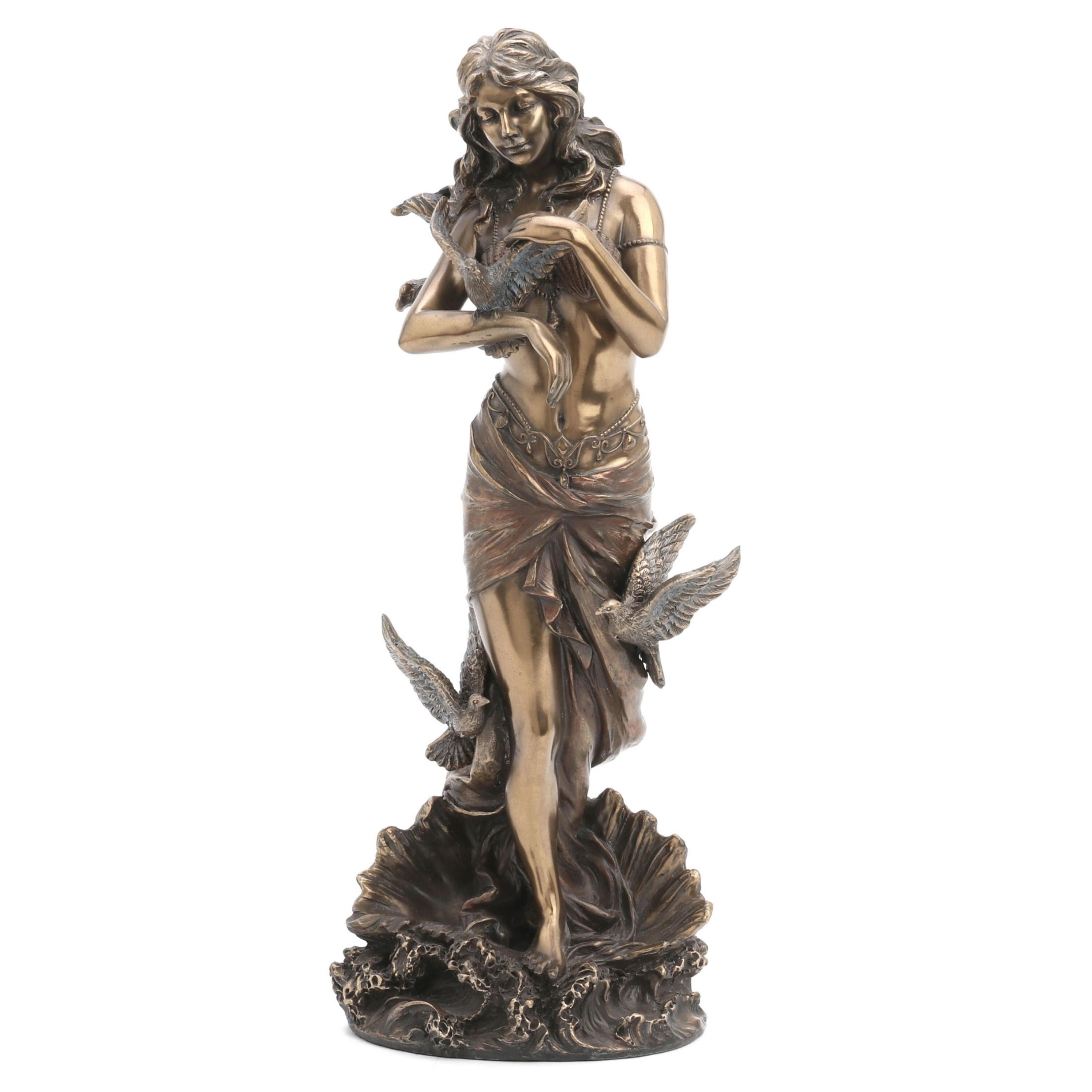 Cold Cast Bronze Aphrodite Statue, Greek Goddess of Love Sculpture, Mythology Home Decor