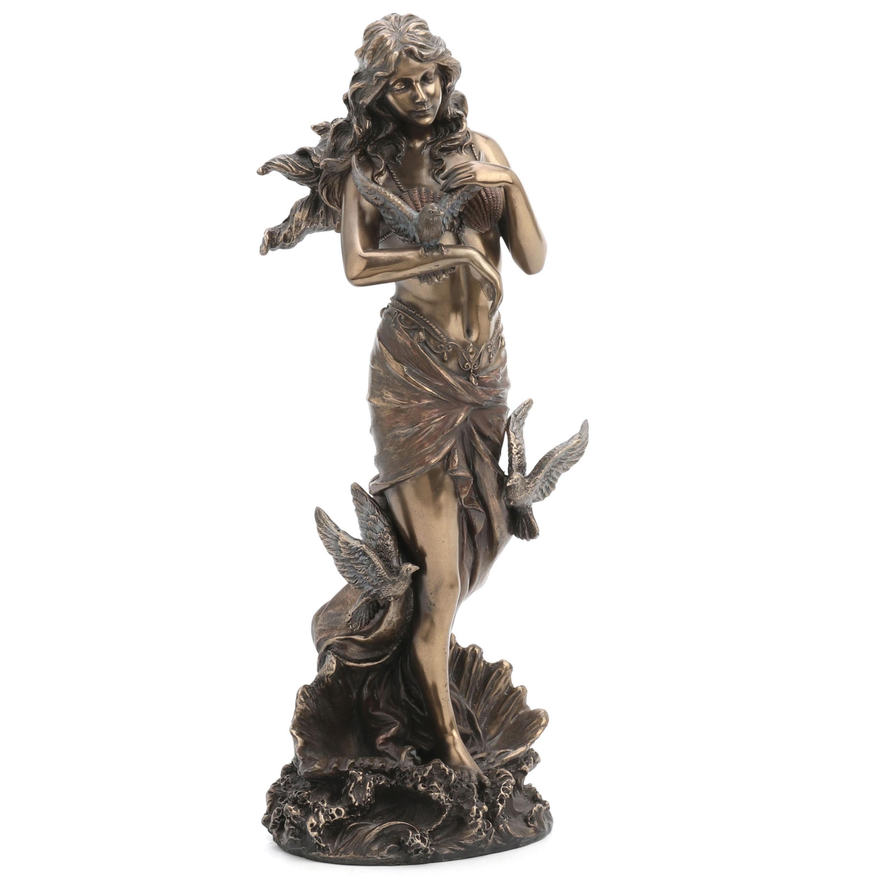 Cold Cast Bronze Aphrodite Statue, Greek Goddess of Love Sculpture, Mythology Home Decor