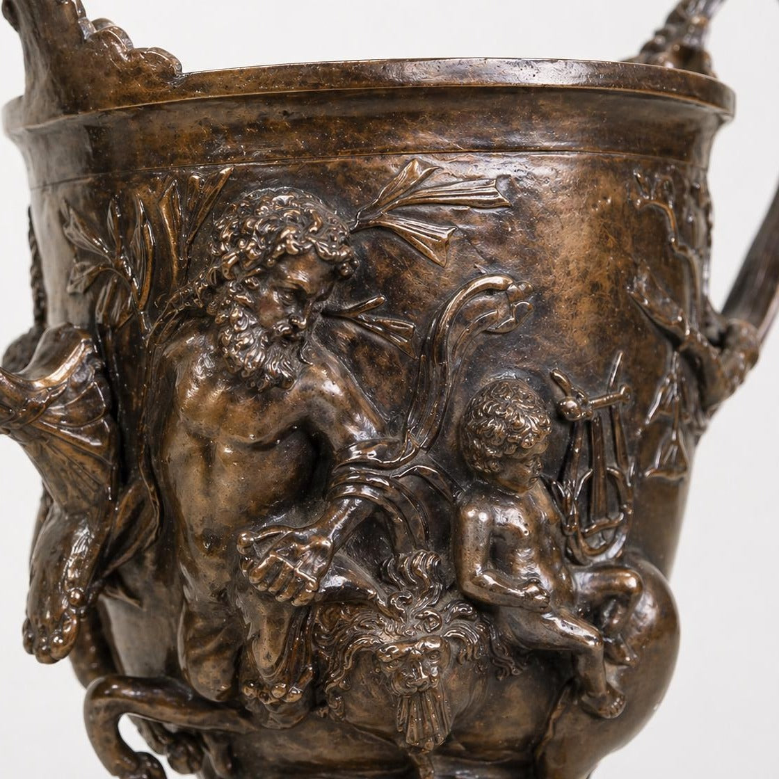 Bronze Pompei style Vase Garden Bronze Pot Decor