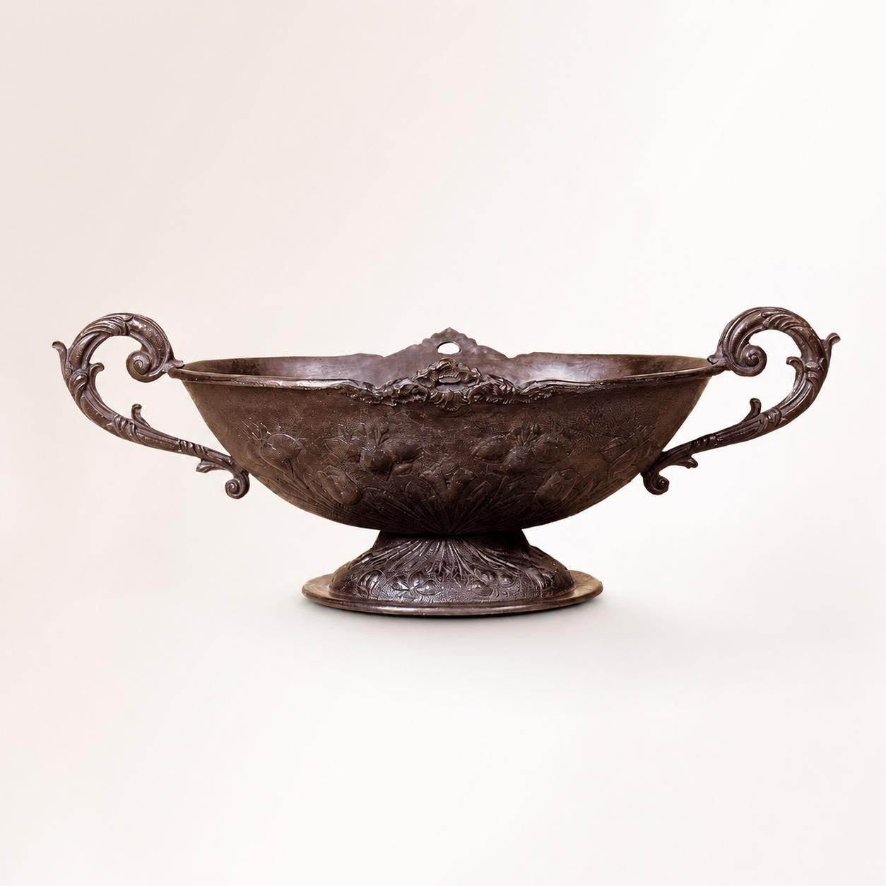 Bronze Greek Vase Sculpture: Classical Antiquity Hellenic Vessel Planter