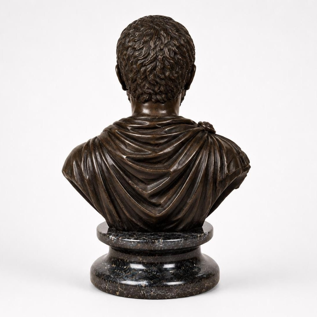 Bronze Roman Bust of Emperor Nero | Handmade Sculpture | Historical Art Decor