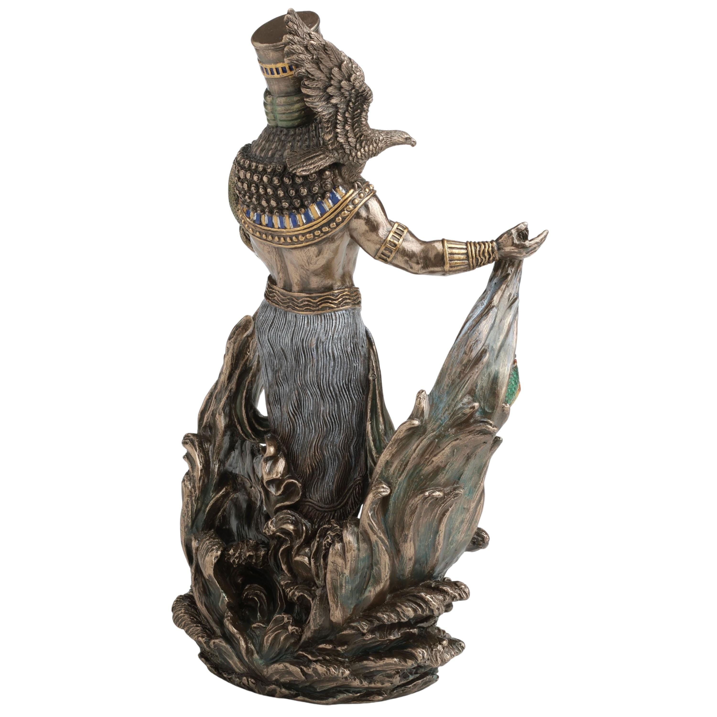 Enki Sumerian God of Water & Knowledge Statue. Ancient Mesopotamian Mythology Sculpture. Pagan Altar Decor Gift